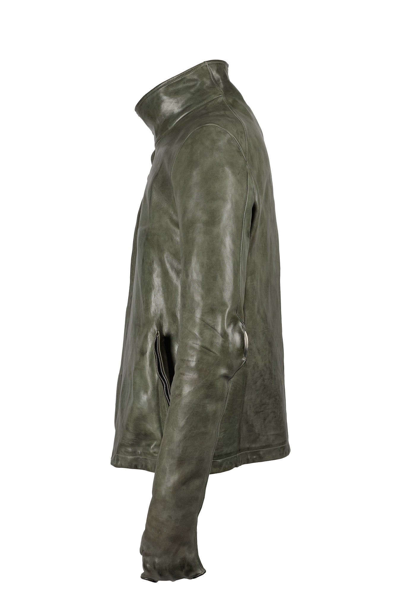 Object Dyed Spine Elbow and Hand Leather Jacket