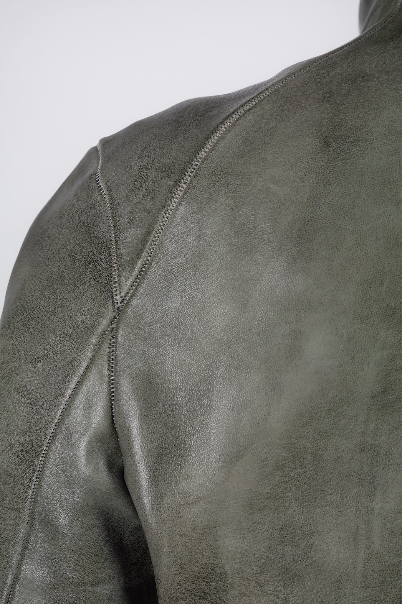 Object Dyed Spine Elbow and Hand Leather Jacket