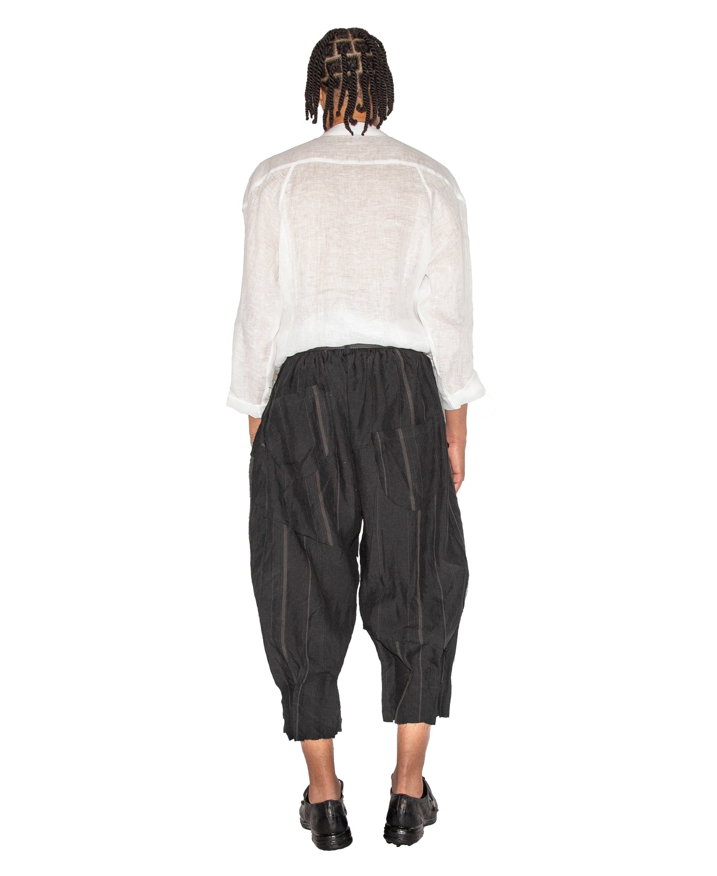 Slim-Fit Hand Woven Pleated Shirt