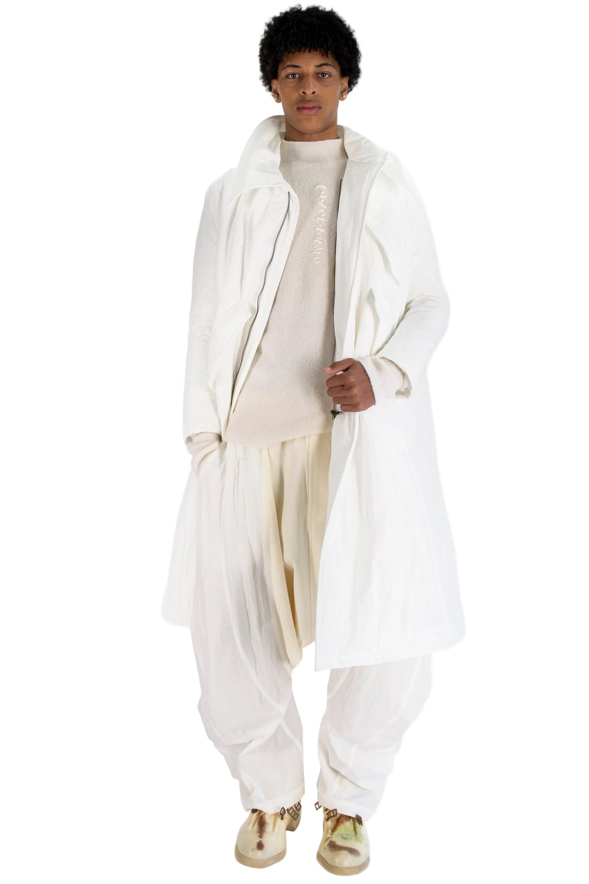 Low Crotch Taffeta Trousers