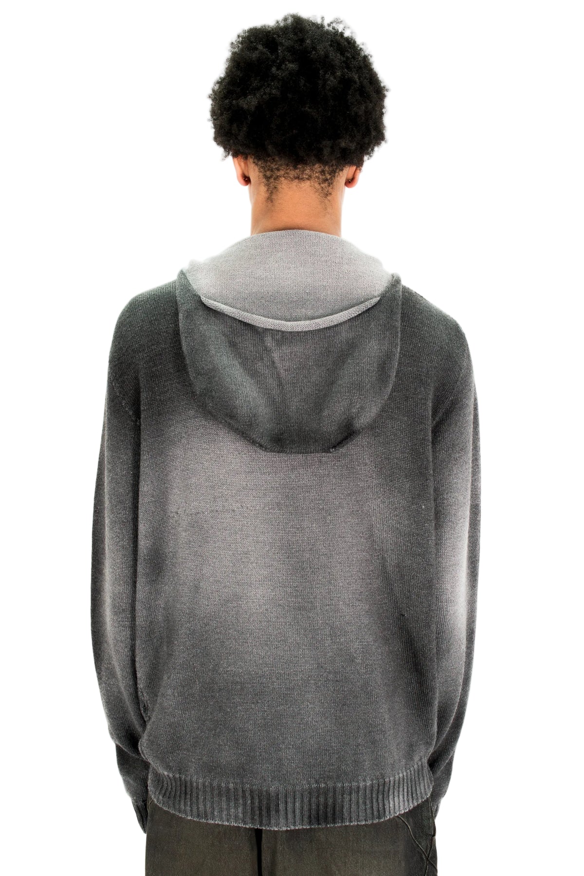 Two-Tone Wool Knit Sweater