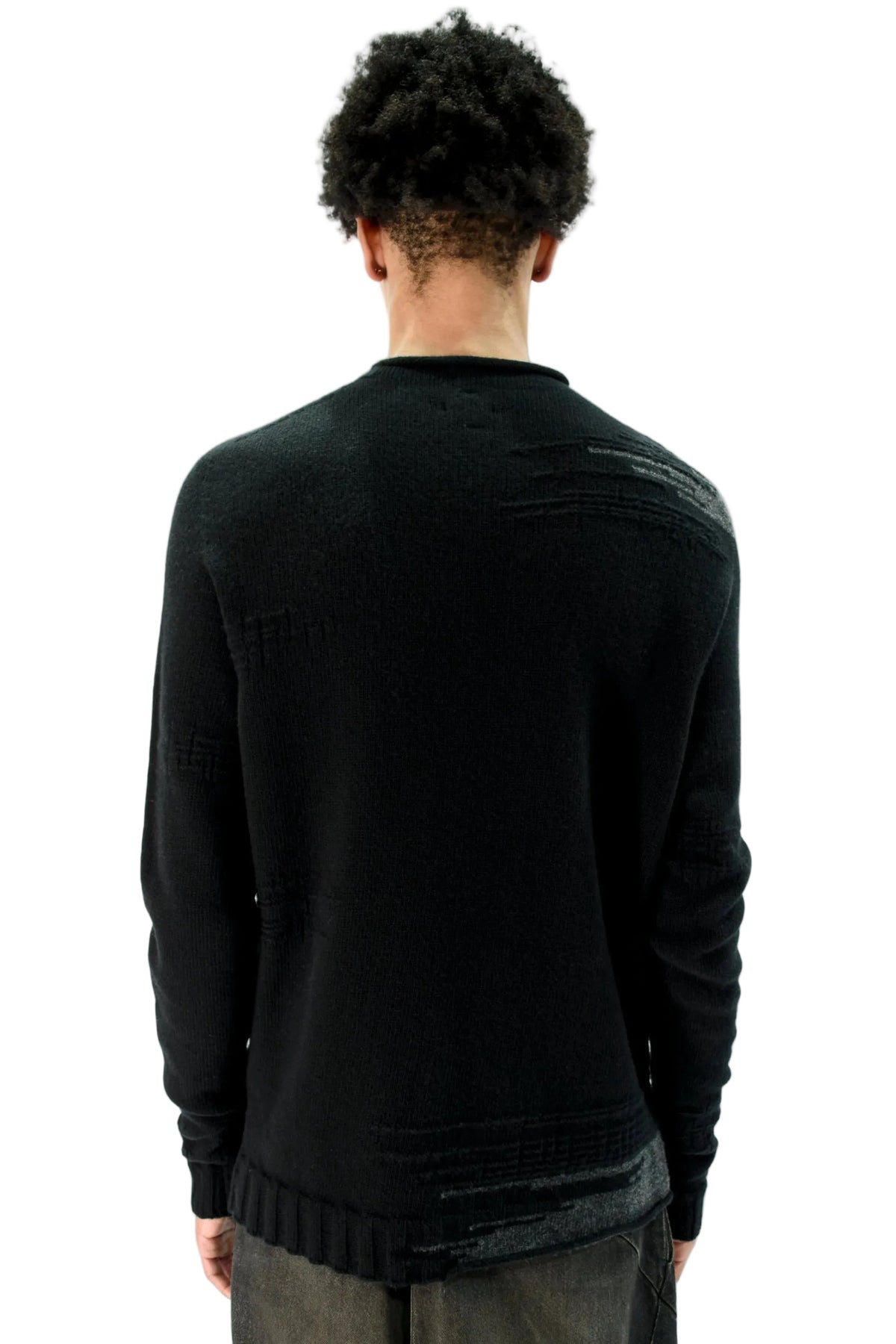 Two-Tone Wool Knit Sweater