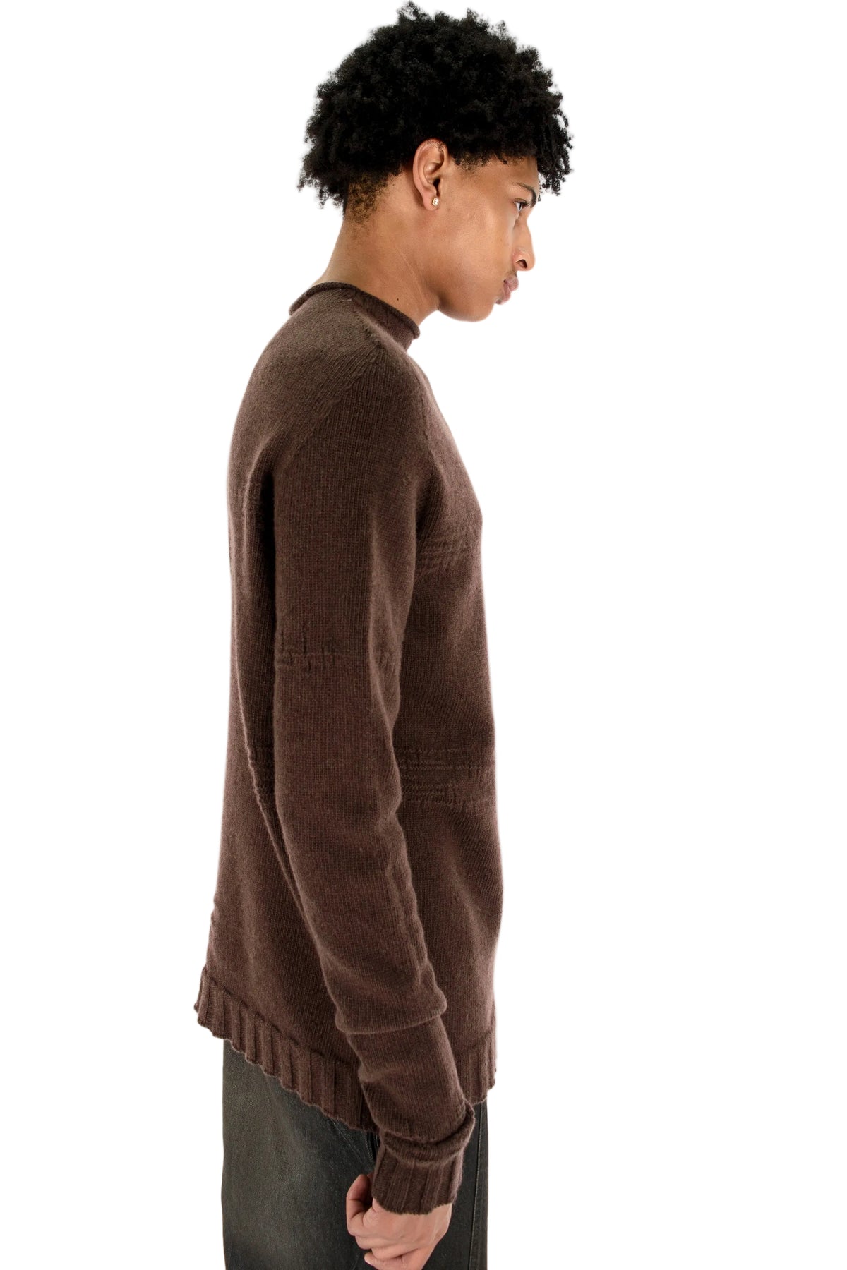 Two-Tone Wool Knit Sweater
