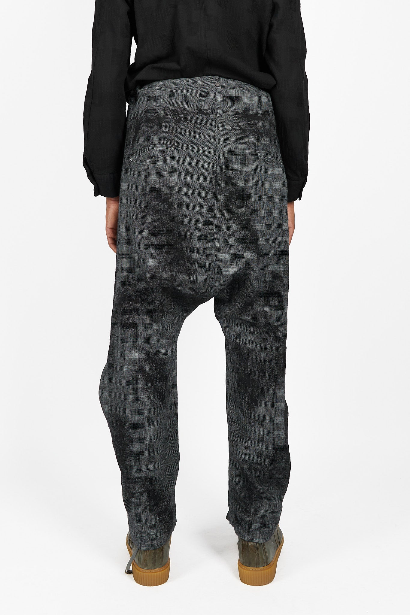 Prince of Wales Check Tie Dyed Wrap Trousers