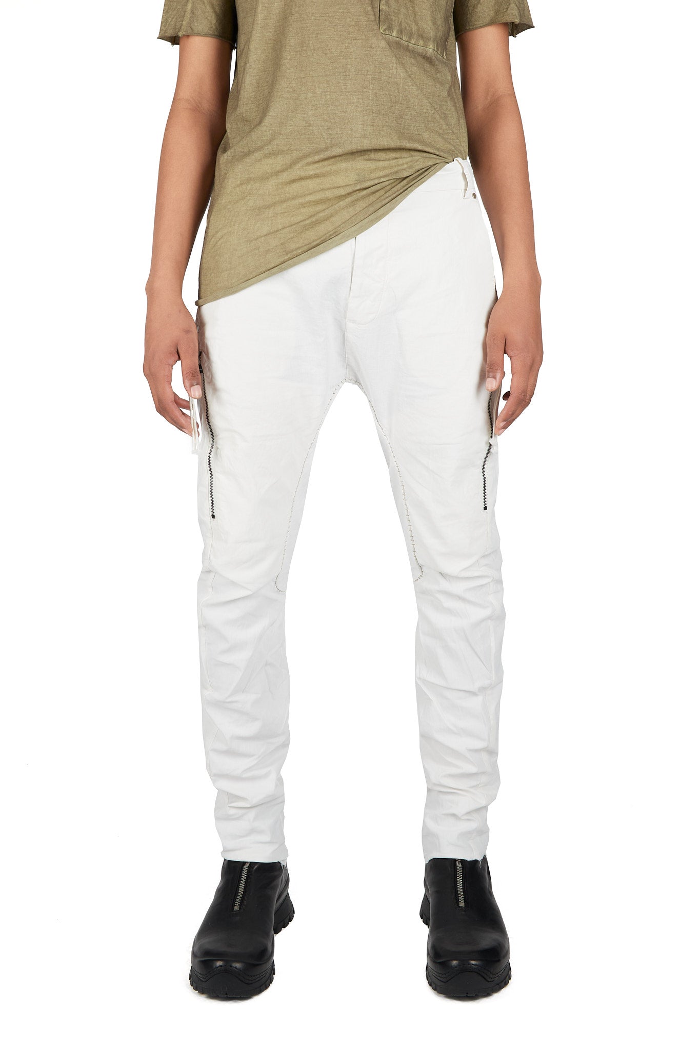 Side Zip Slim Pants