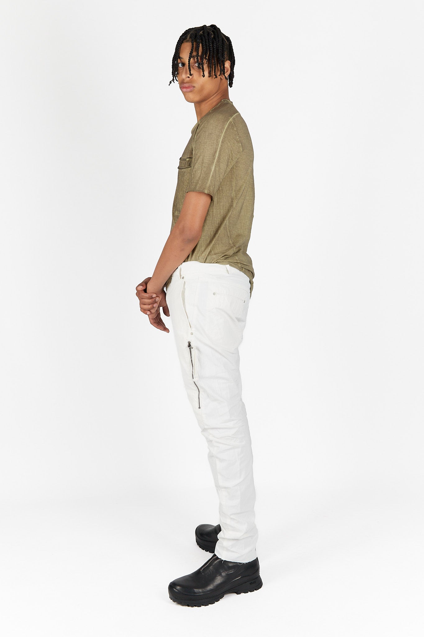 Side Zip Slim Pants