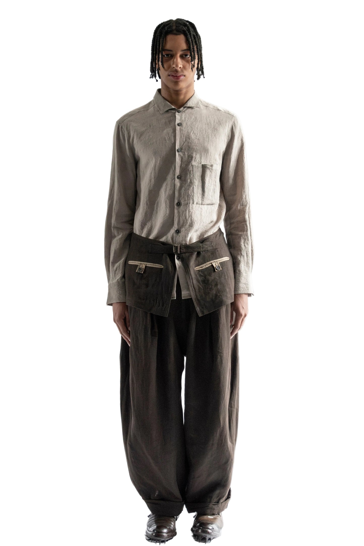 Tiny Spread Collar Pocket Shirt