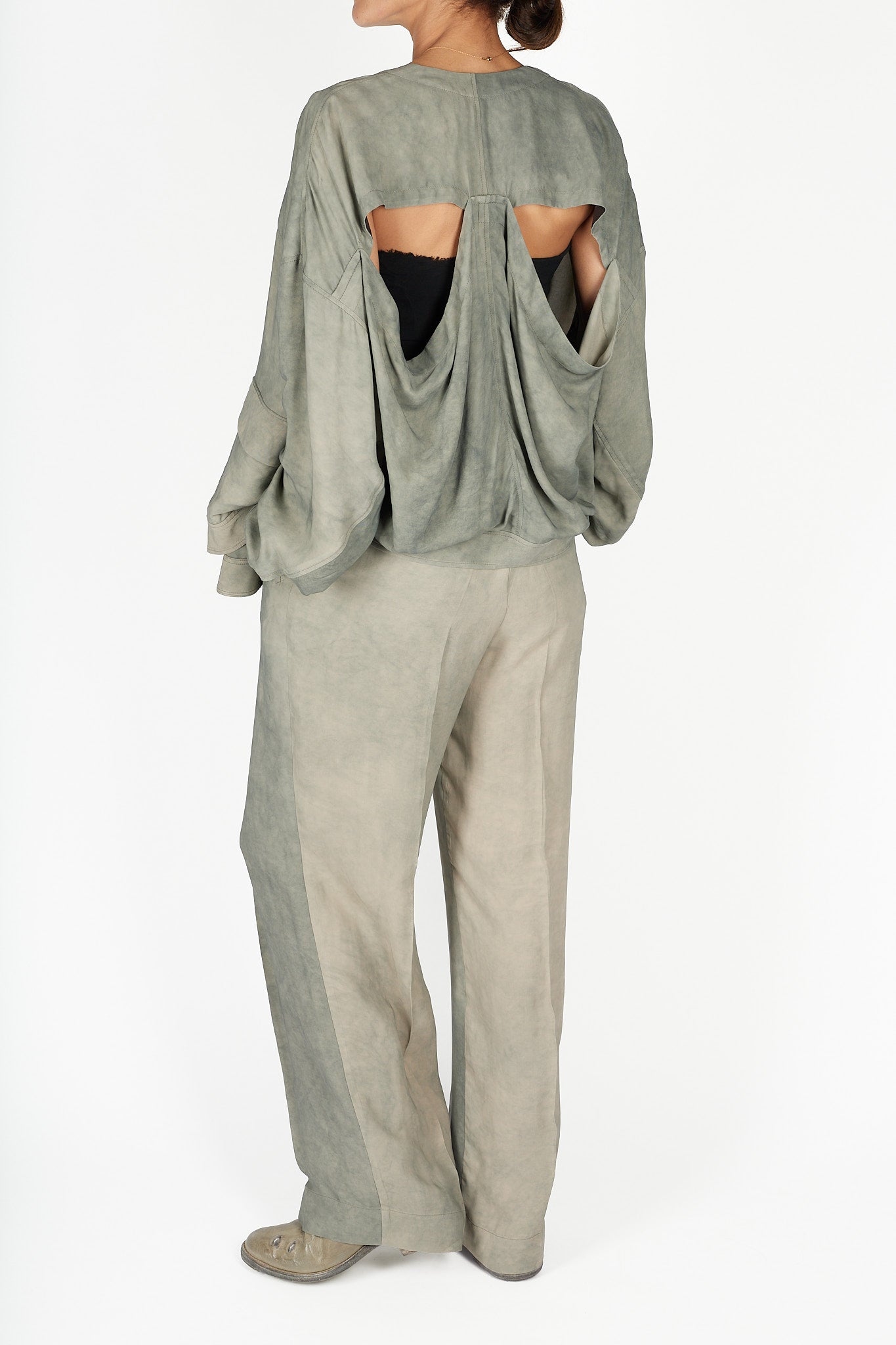Cutout Back Oversized Jacket
