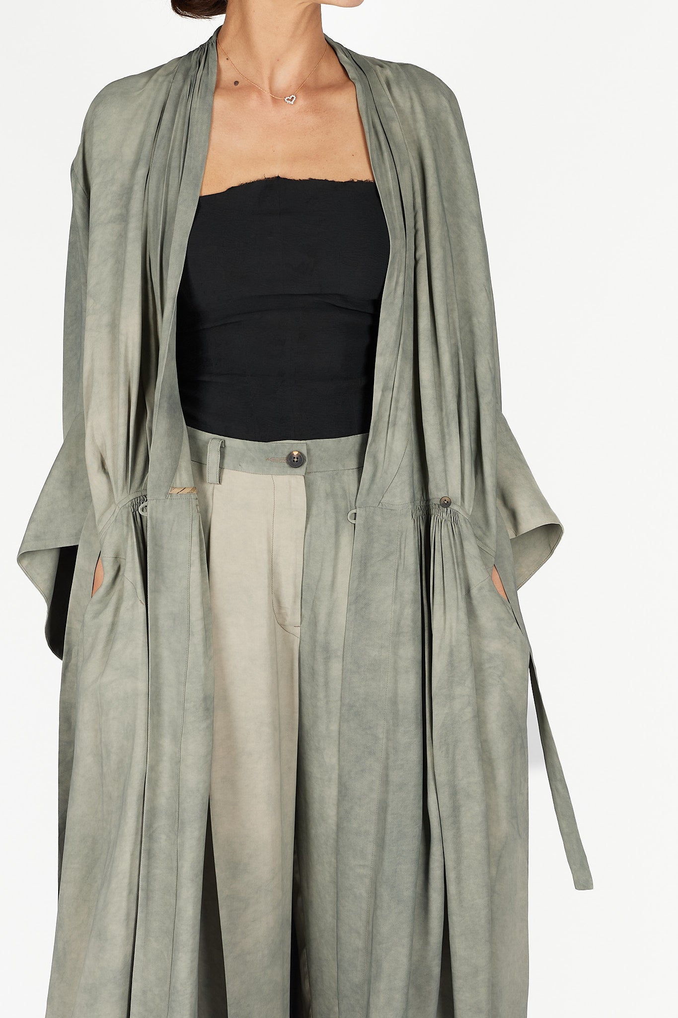 Wide Sleeve Long Dresscoat