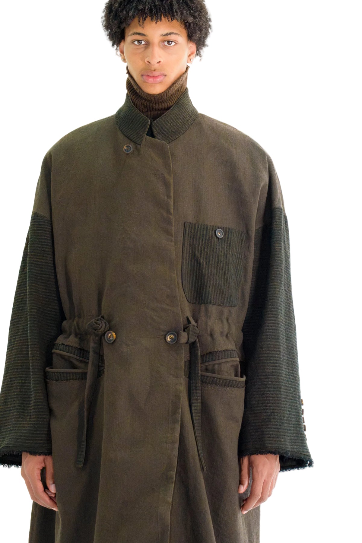 Stand Collar Long Coat