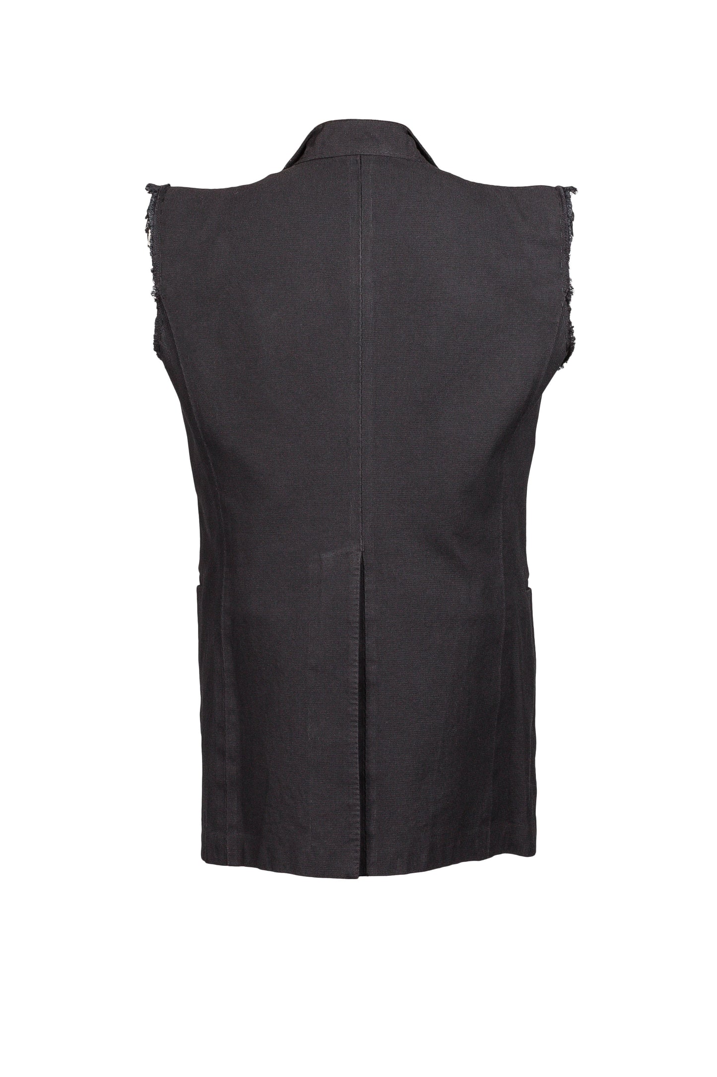 Stirred Unsleeved Unlined Chain Seam 1 Button Jacket