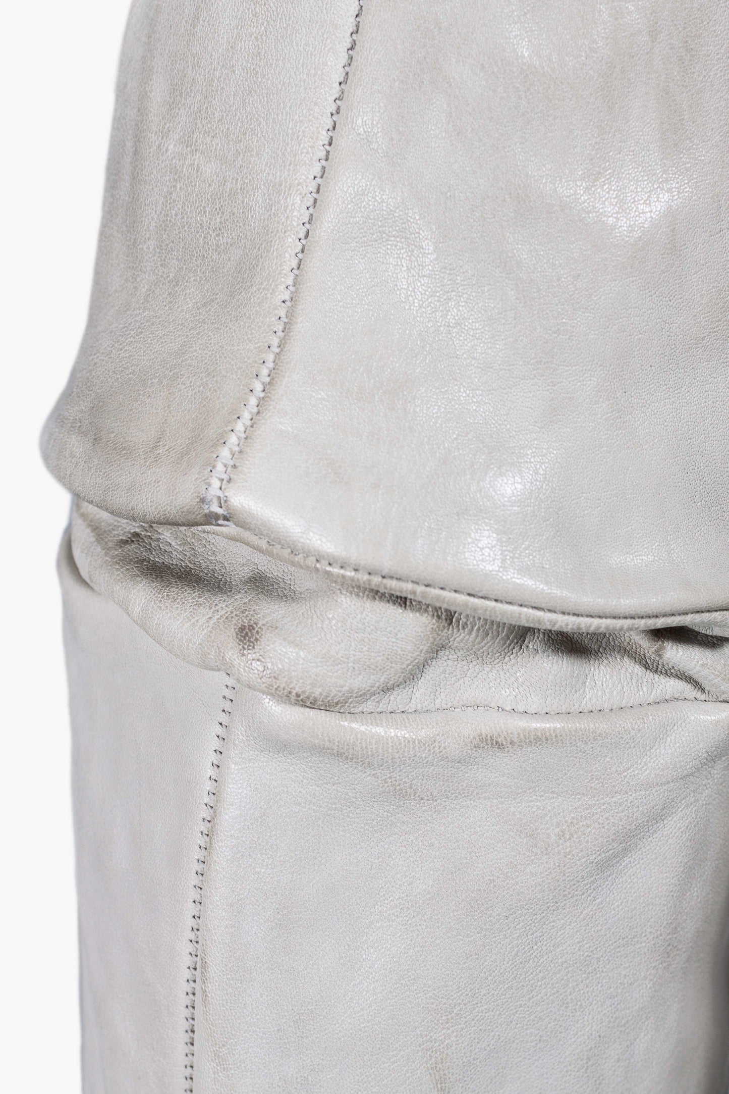 Object Dyed Lined Scarstitch Leather Jacket