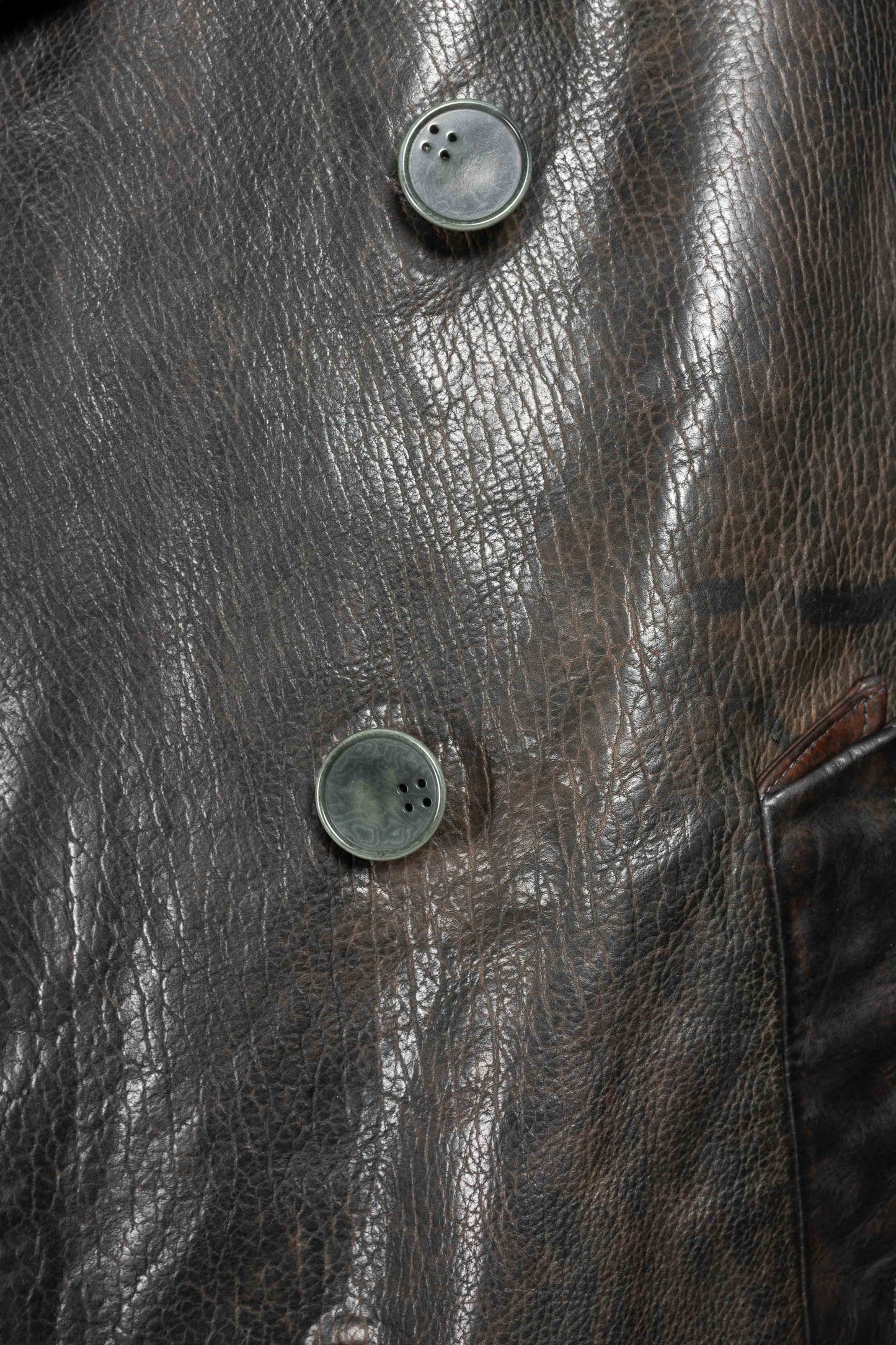 Lined Unlined Chain Seam Back Raglan Leather Caban