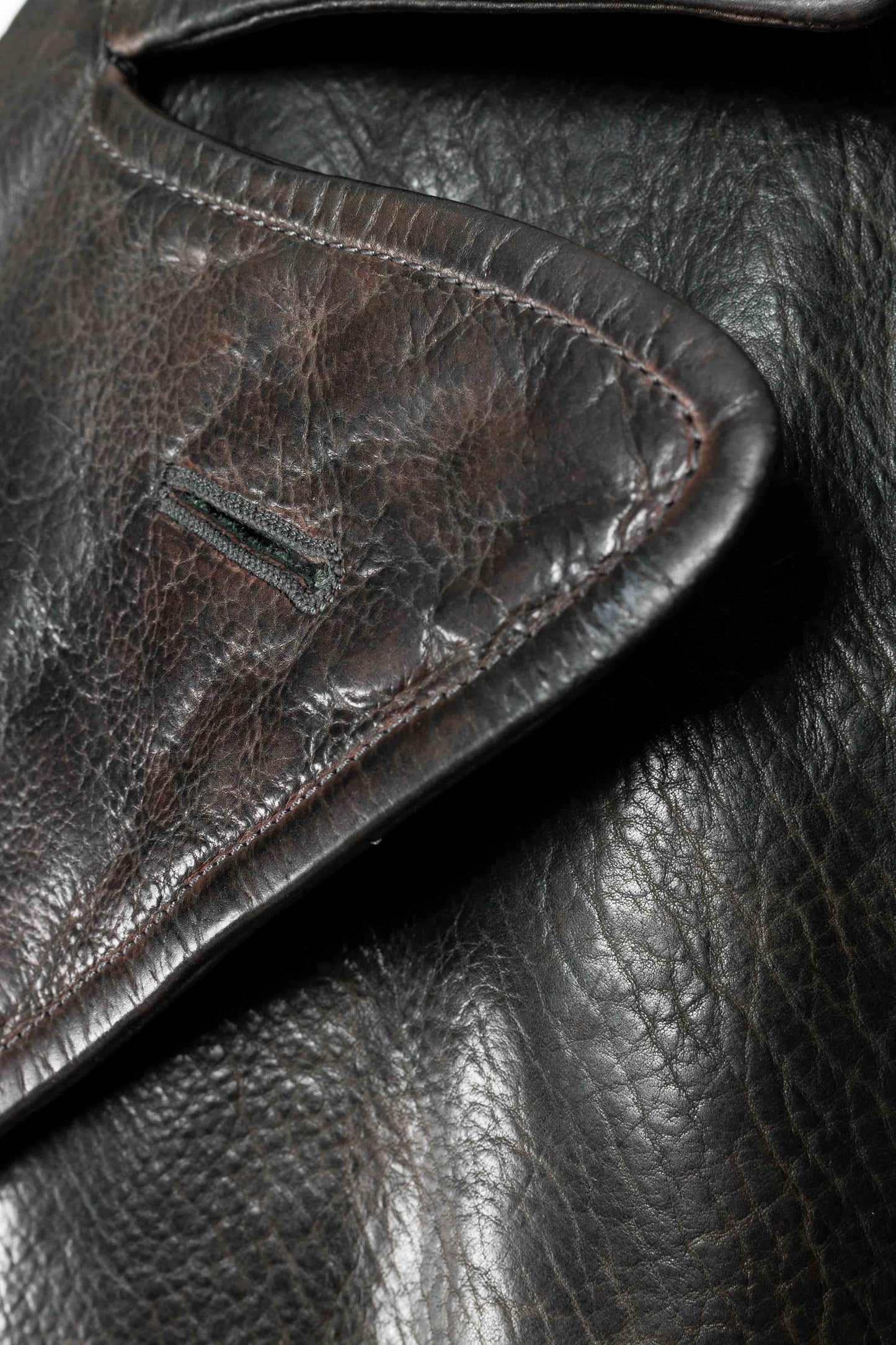 Lined Unlined Chain Seam Back Raglan Leather Caban