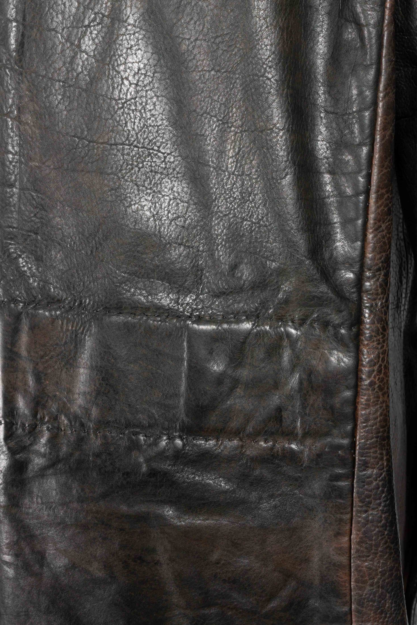 Lined Unlined Chain Seam Back Raglan Leather Caban