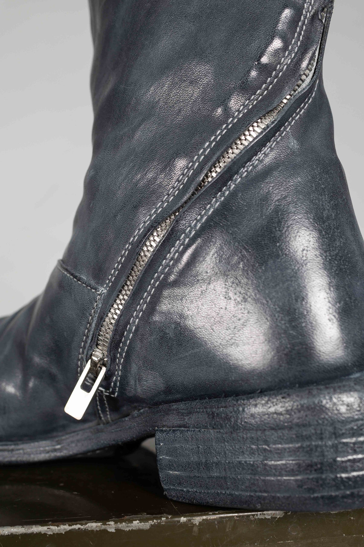 Object Dyed Lined Diagonal Zip Goodyear Boot