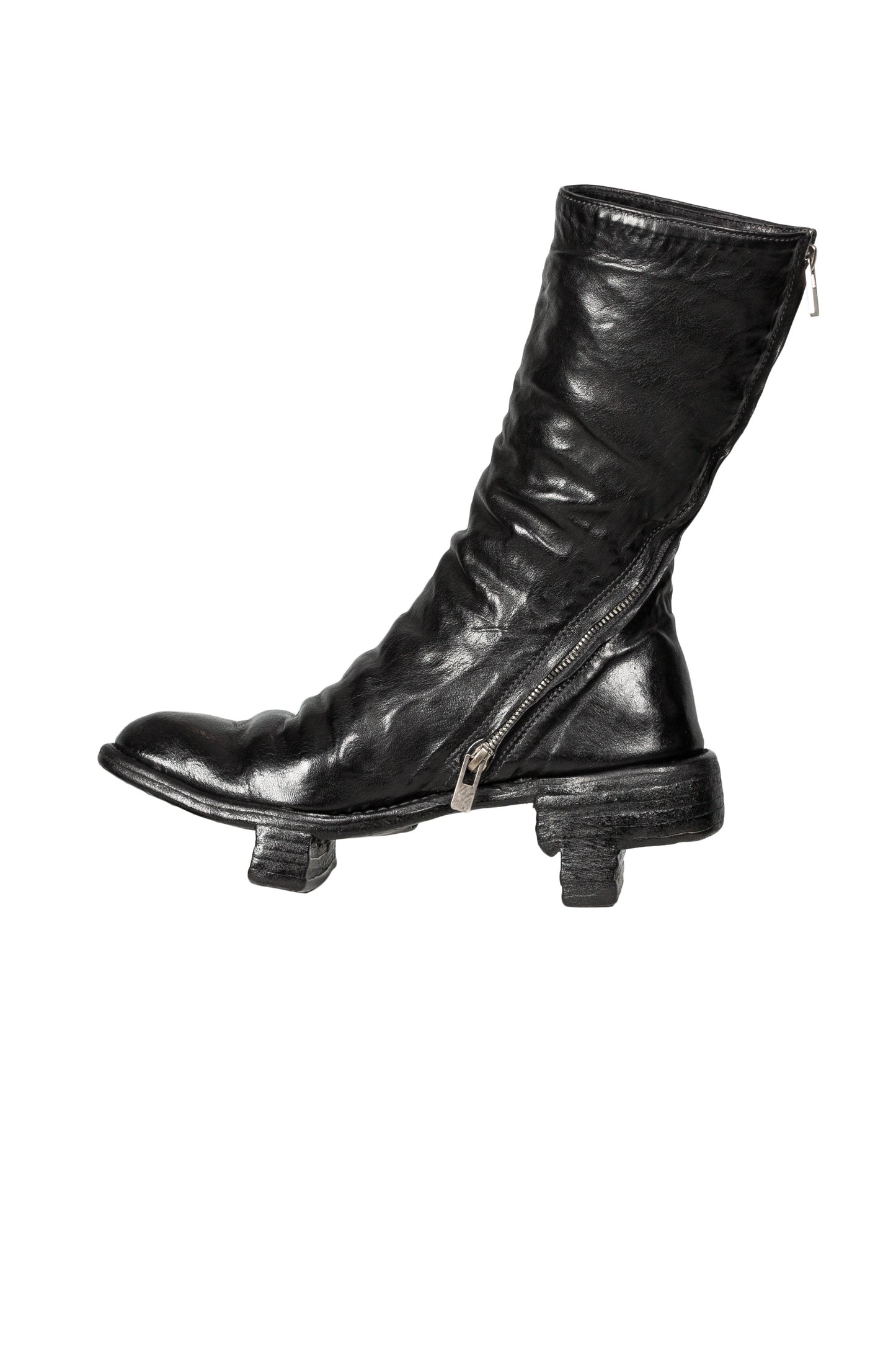 Object Dyed No Seam Diagonal Zip Geta Boot
