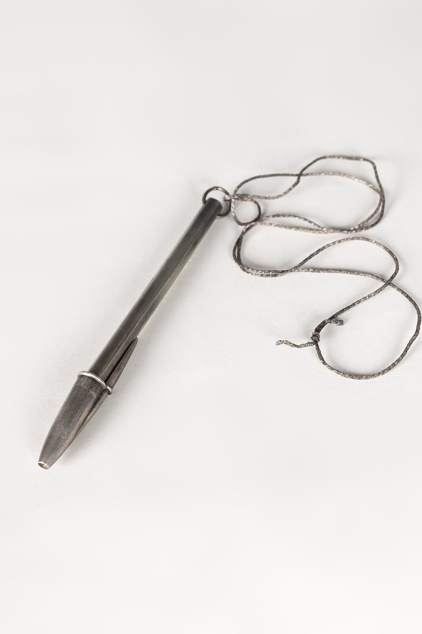 Silver Bic Pen Necklace