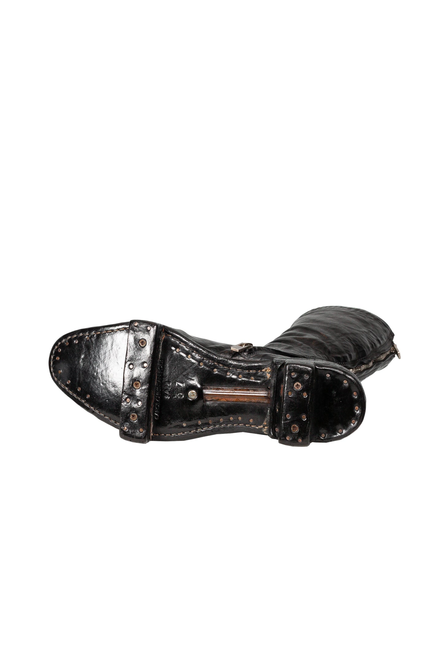 Object Dyed No Seam Diagonal Zip Geta Boot