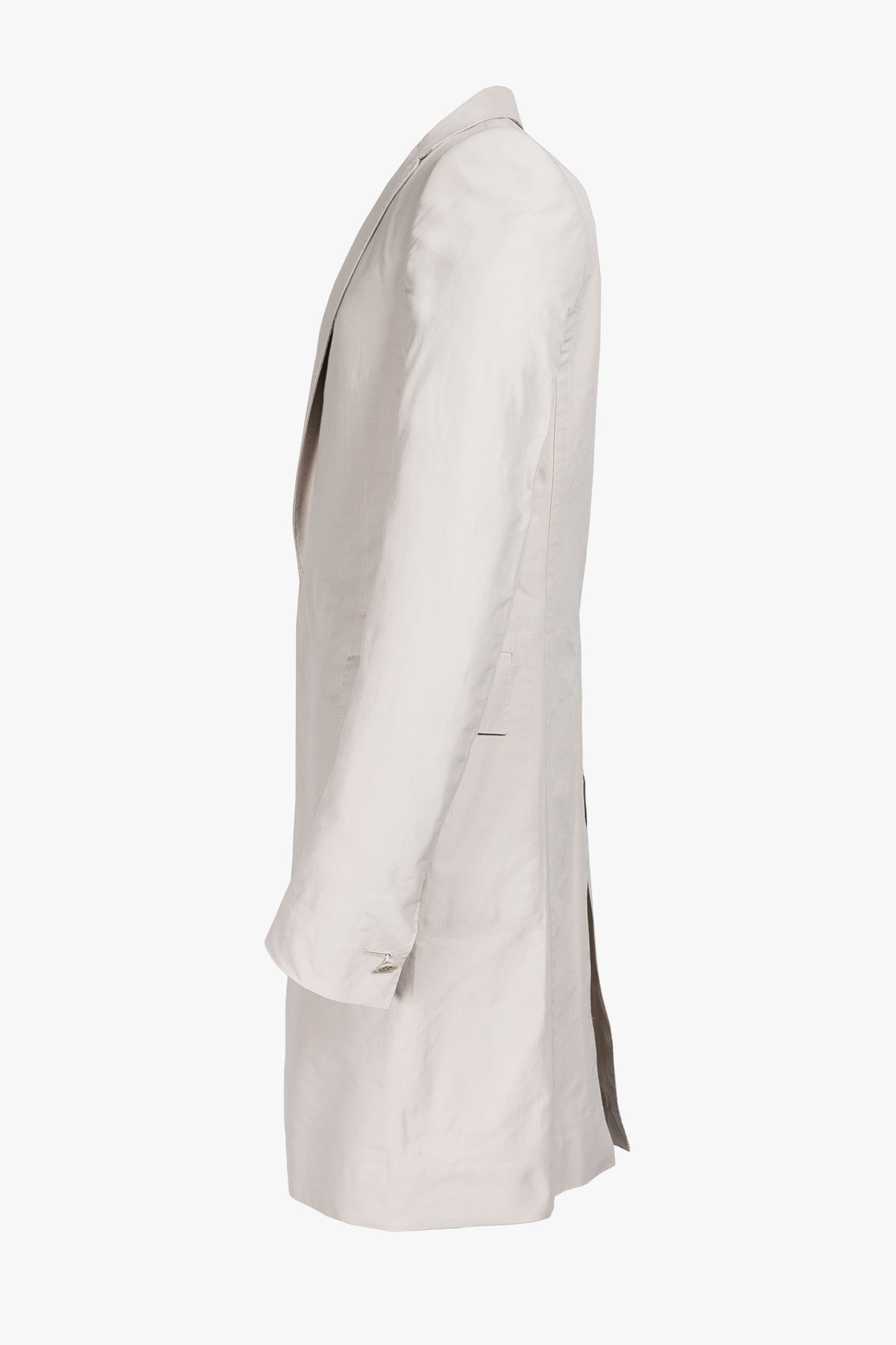 Jacketchute-Lined 2 Button Taped Long Jacket