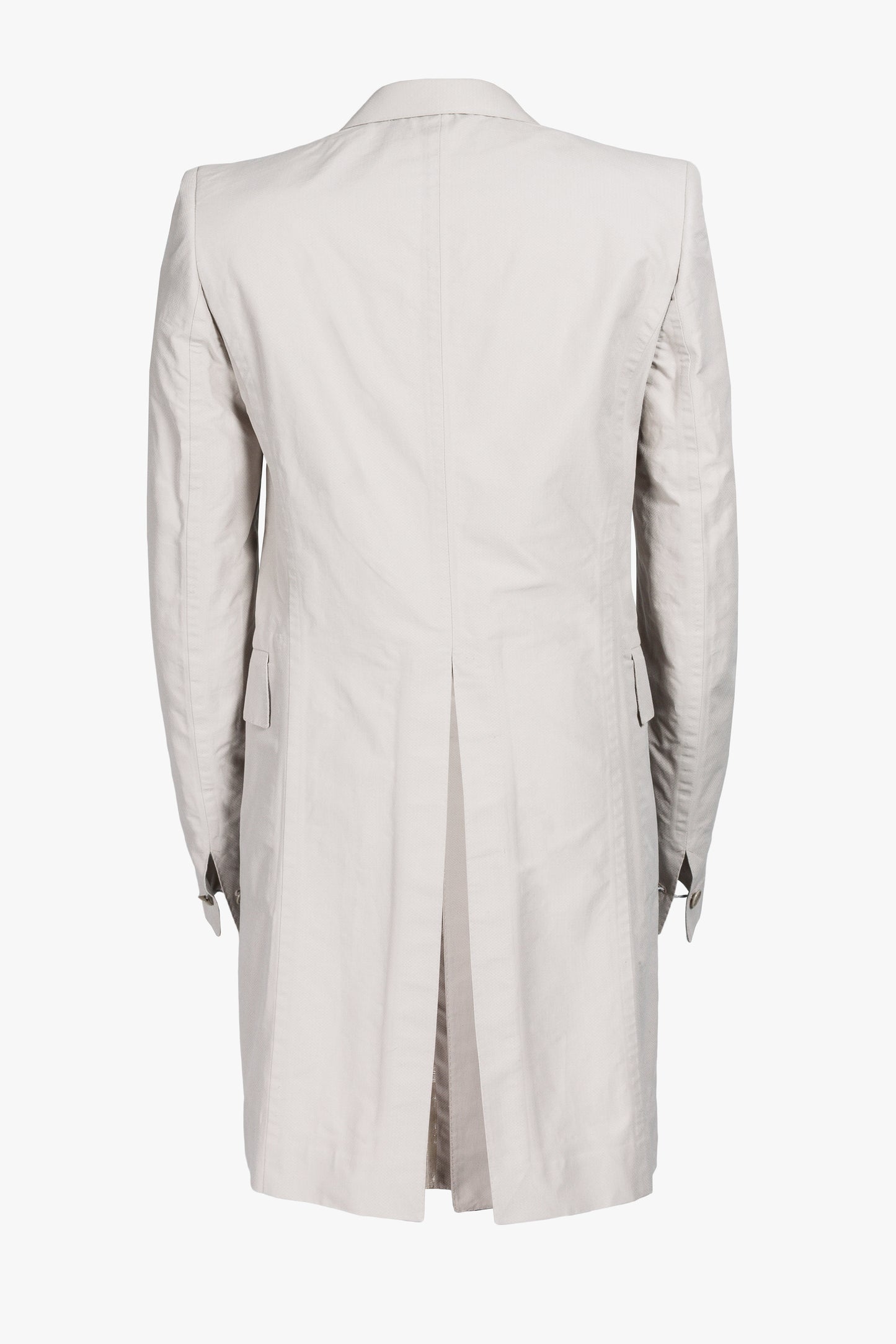 Jacketchute-Lined 2 Button Taped Long Jacket