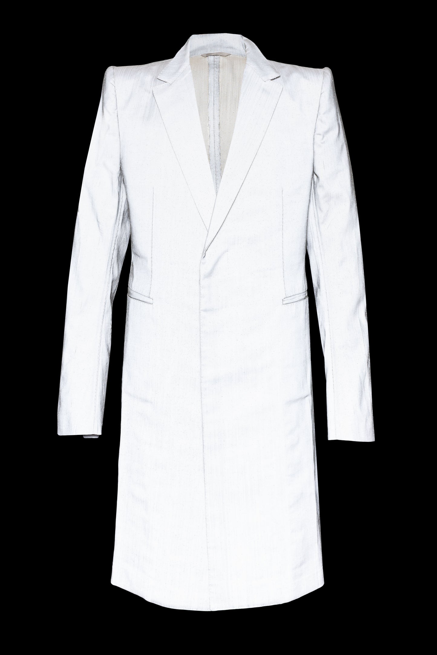 Stirred Unlined Chain Seam 1 Button Long Jacket
