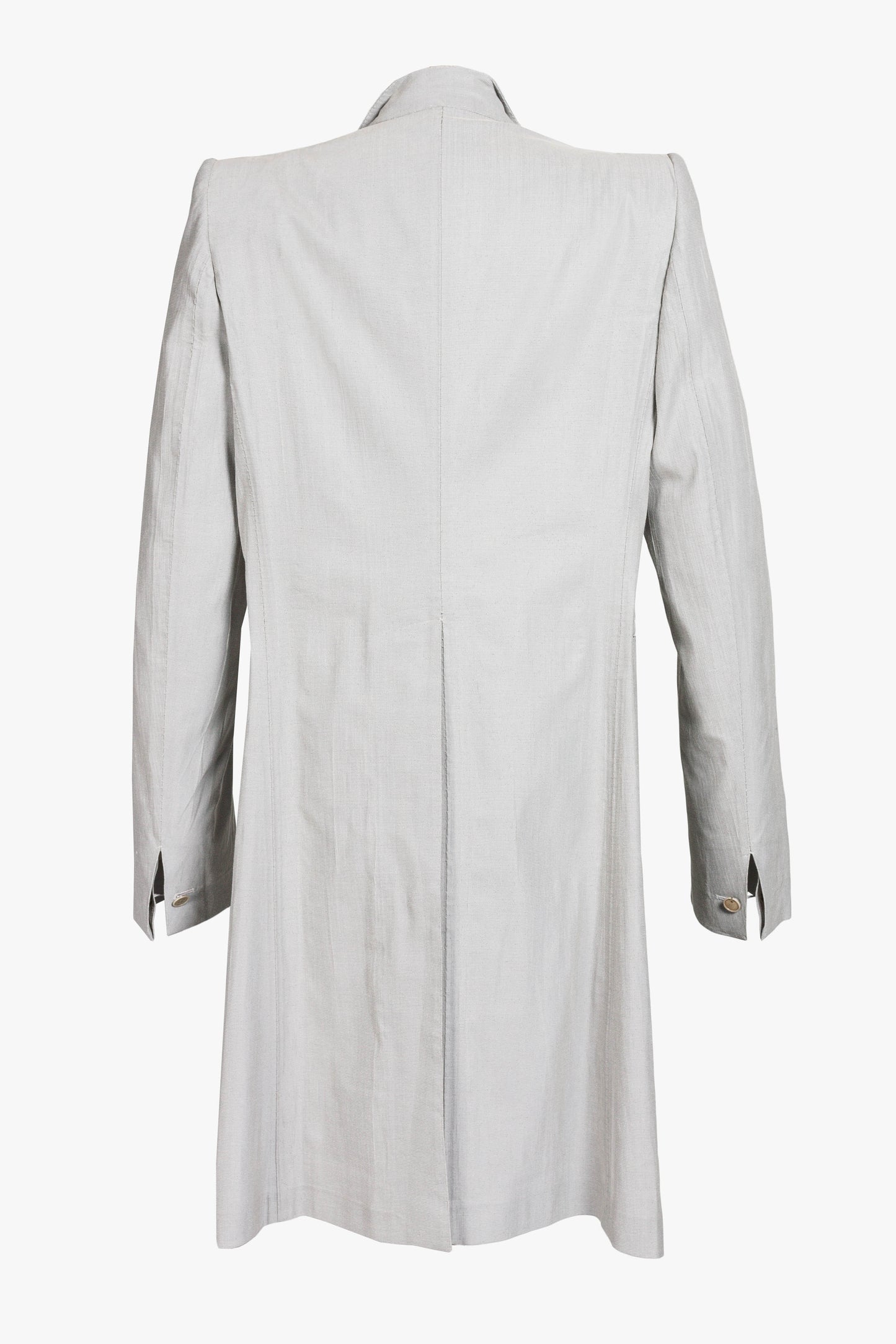 Stirred Unlined Chain Seam 1 Button Long Jacket