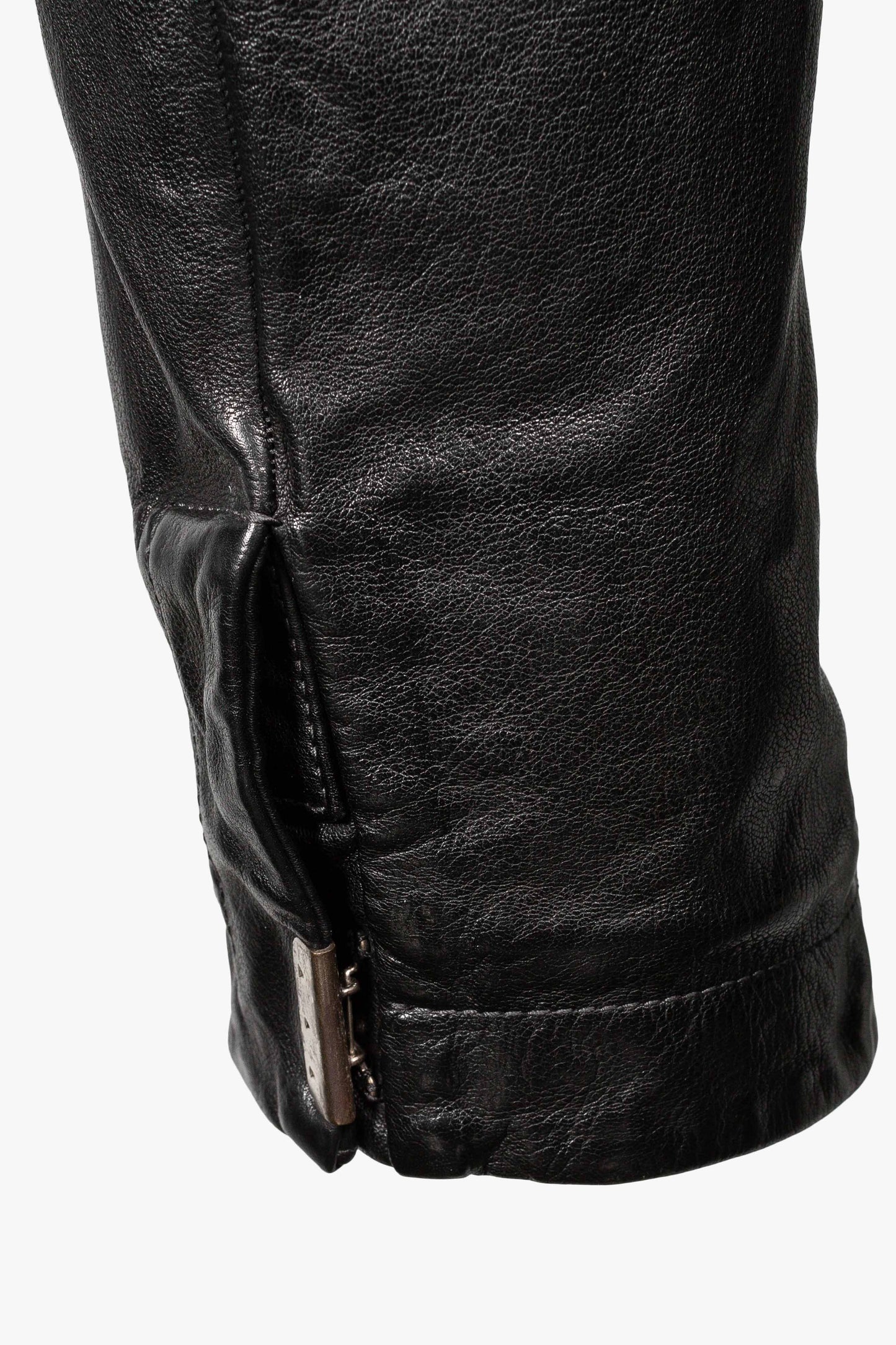 Object Dyed Lined Scarstitched Leather Jacket