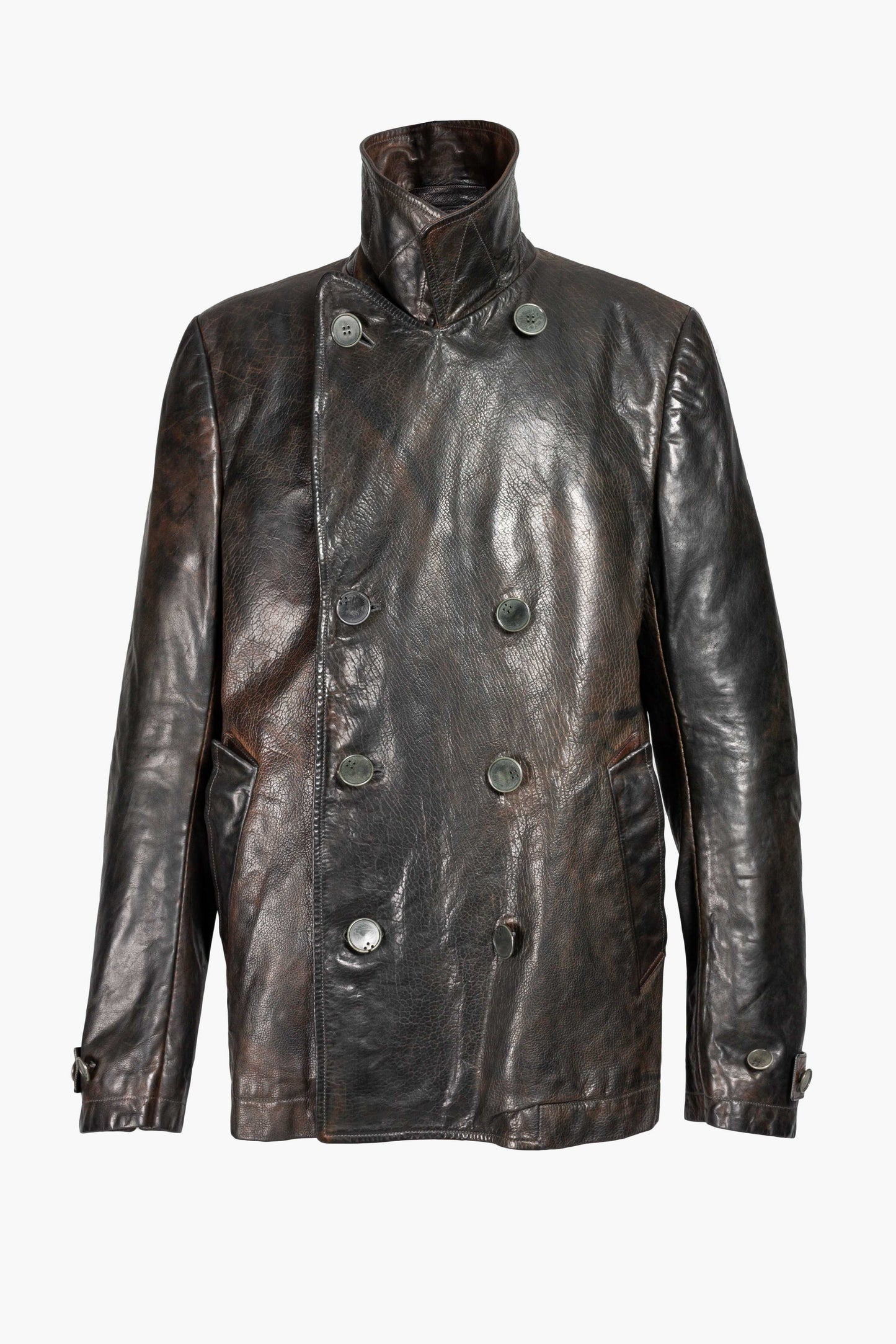 Lined Unlined Chain Seam Back Raglan Leather Caban