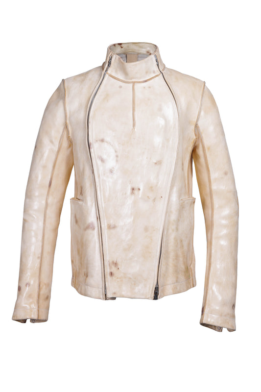 Object Dyed Lined Stained Pinch Seam 2 Zip Fencing Jacket