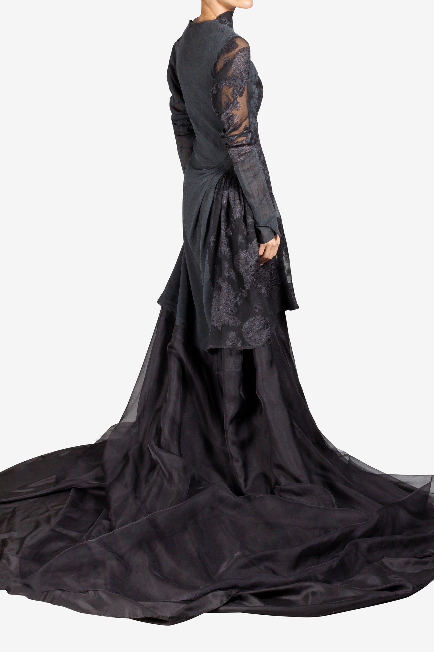 Embroidered Floor Length Dress