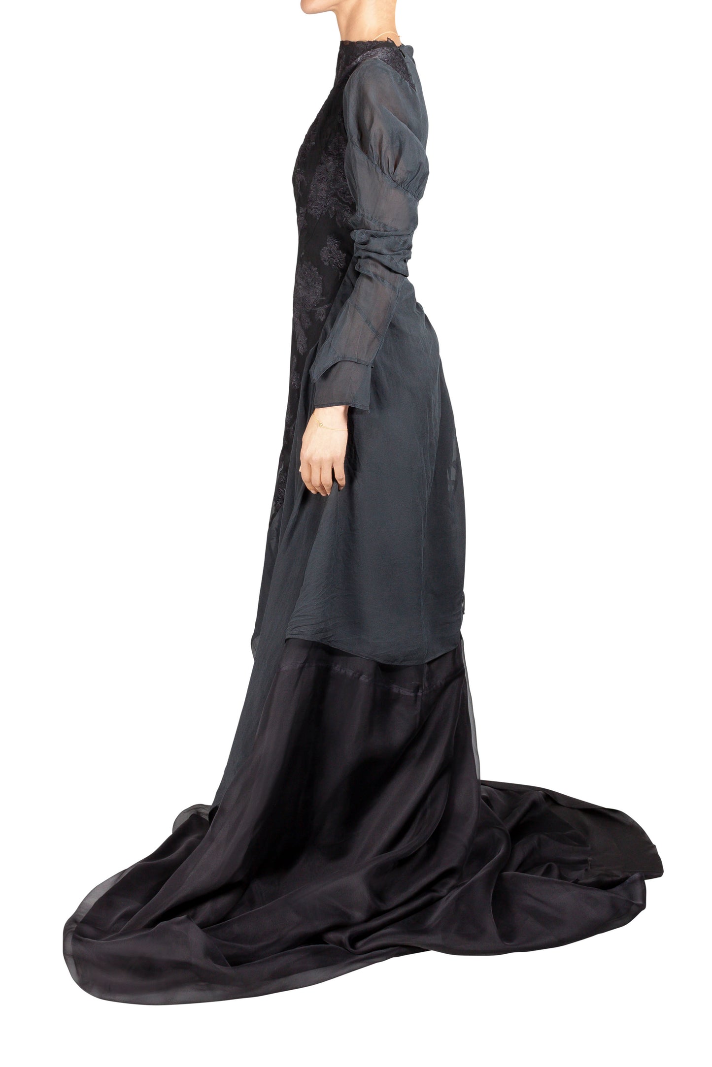 Embroidered Floor Length Dress