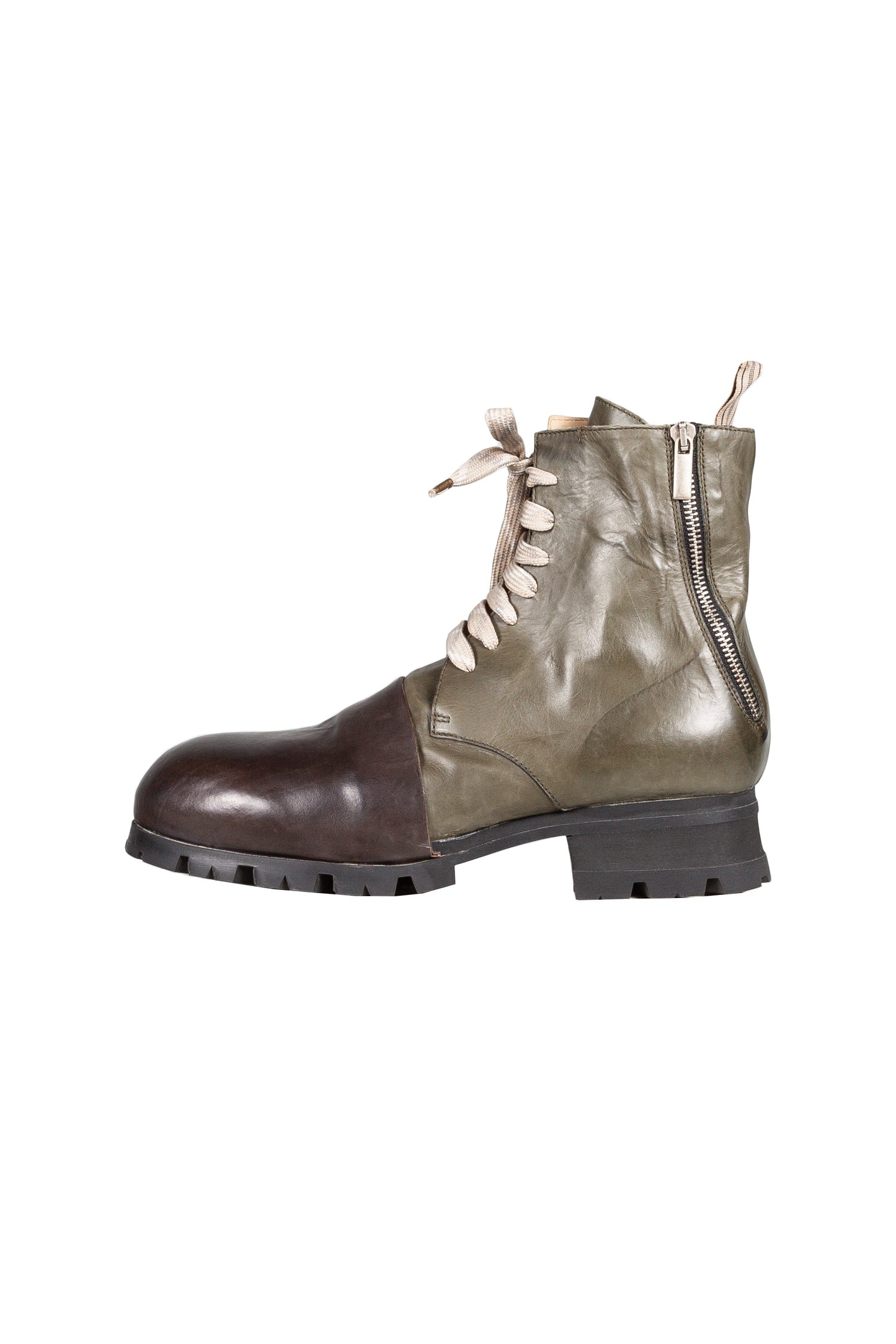 Toe Capped Military Side Zip Boot