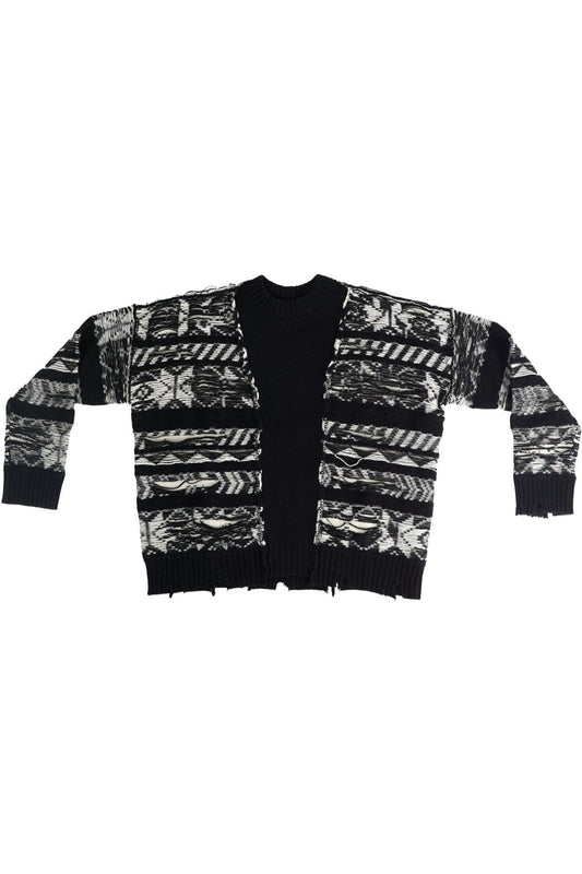 Jacquard Crew Neck Sweater