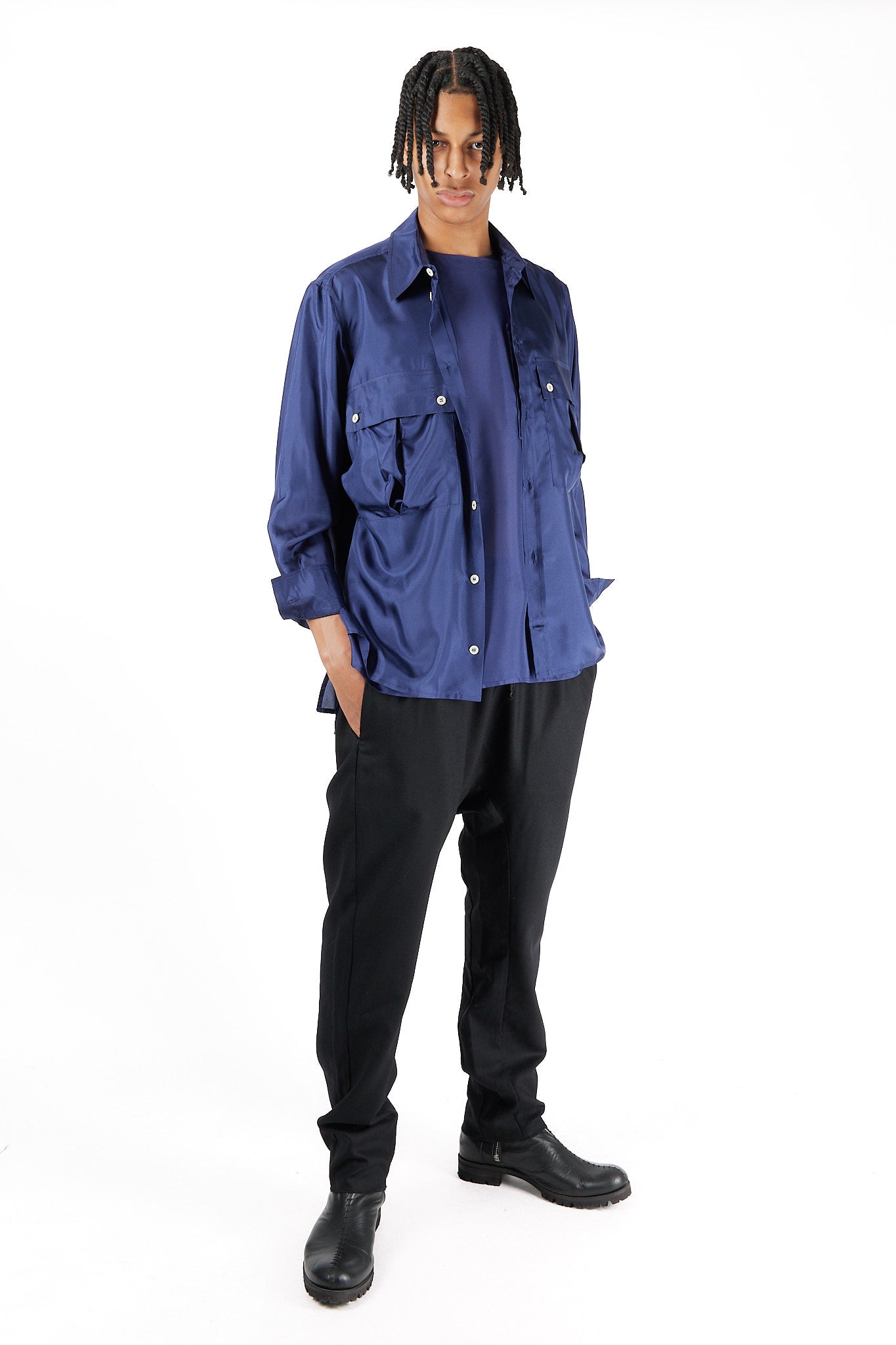Aries Slouch Pocket Silk Shirt