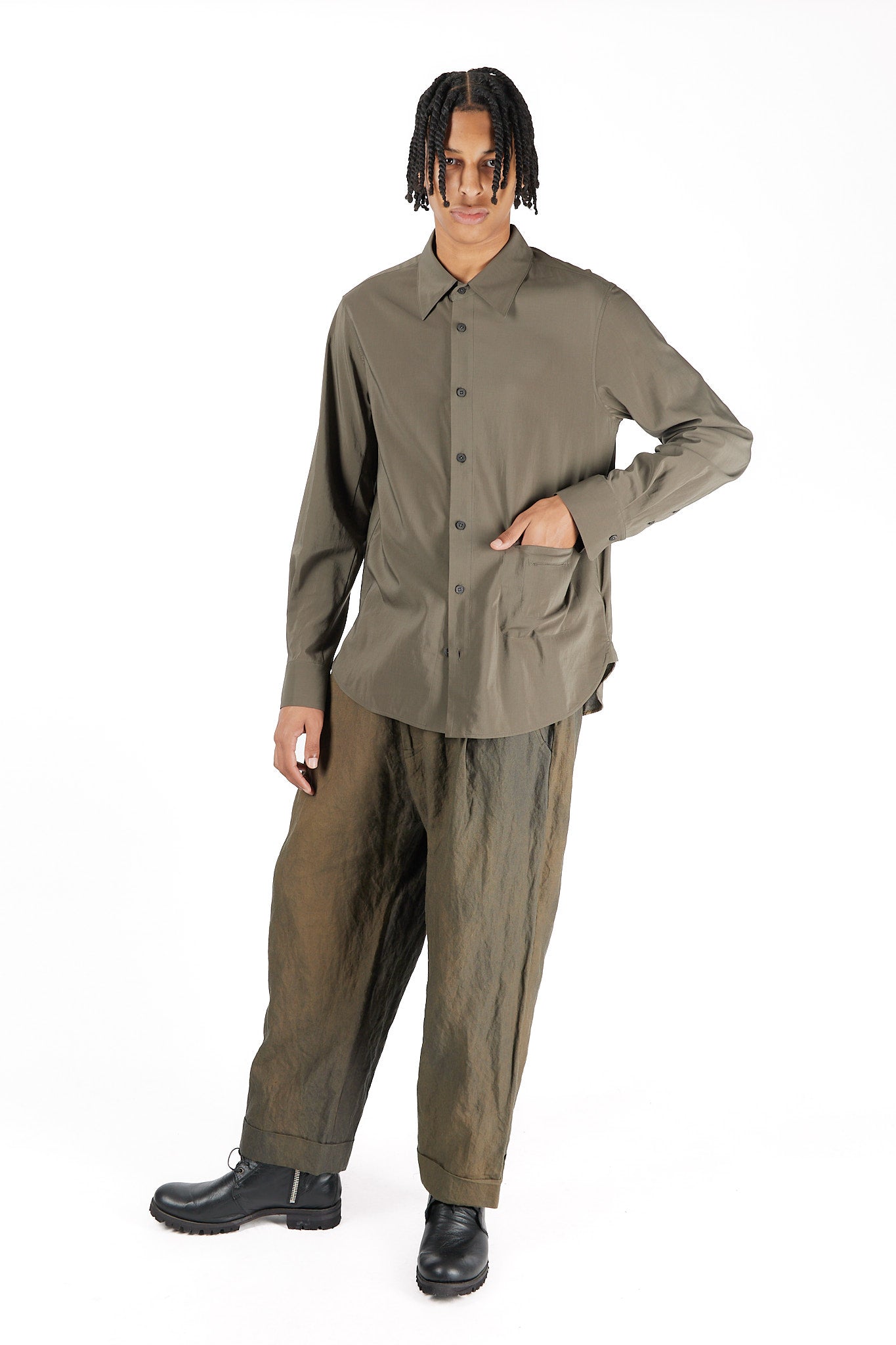 Classic Spread Collar Shirt