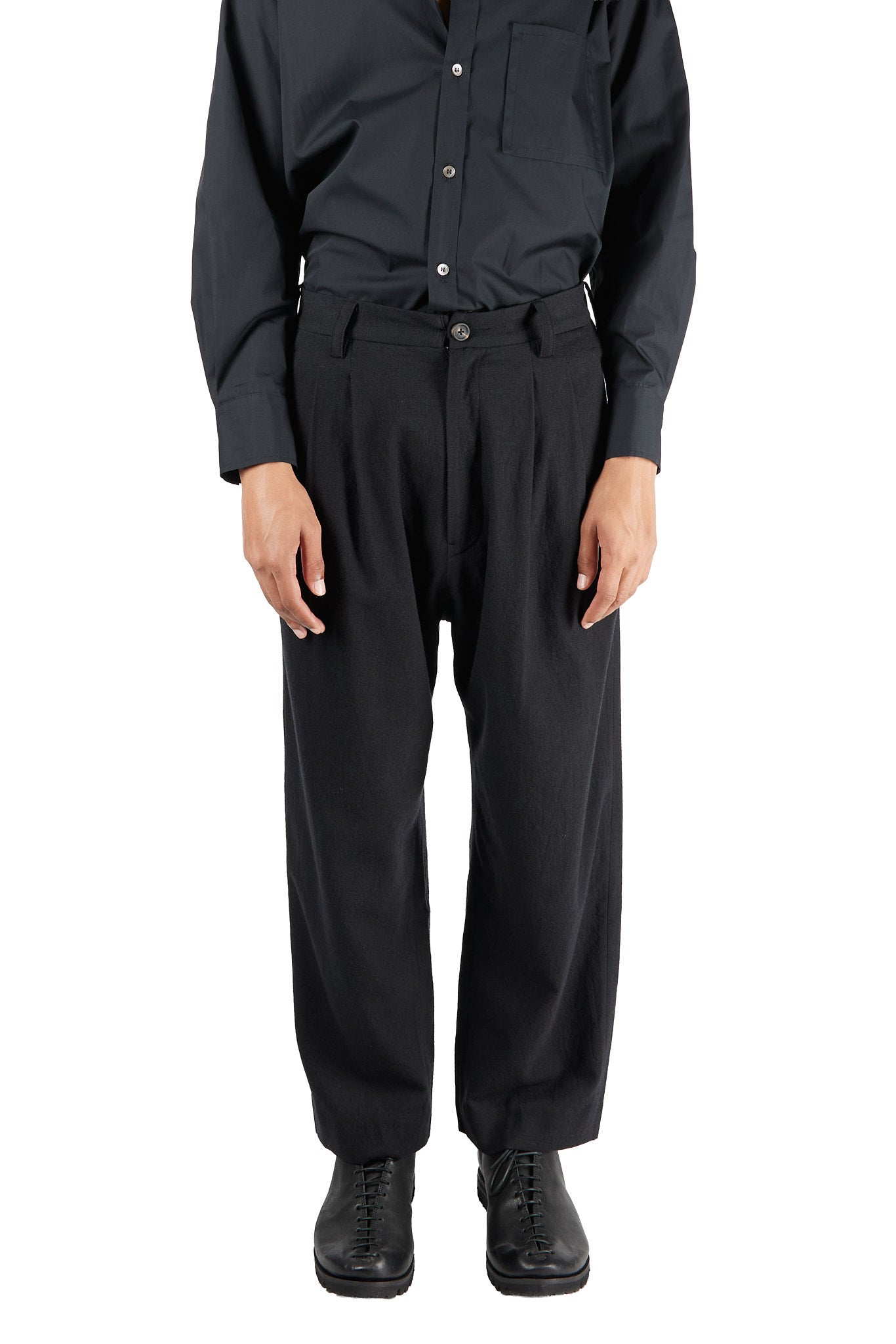 Front-Pleat Trousers