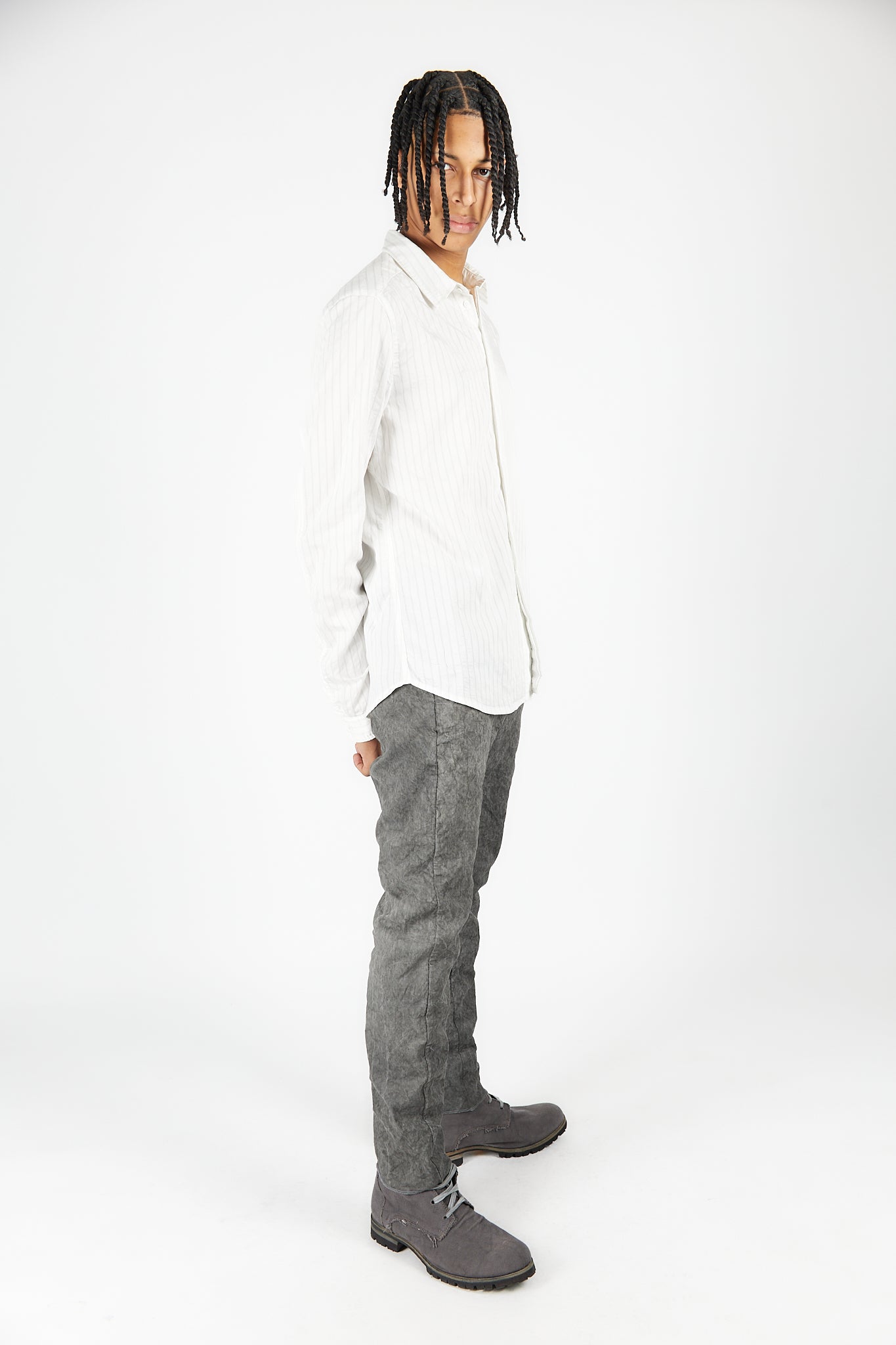 Hidden Button Placket Shirt