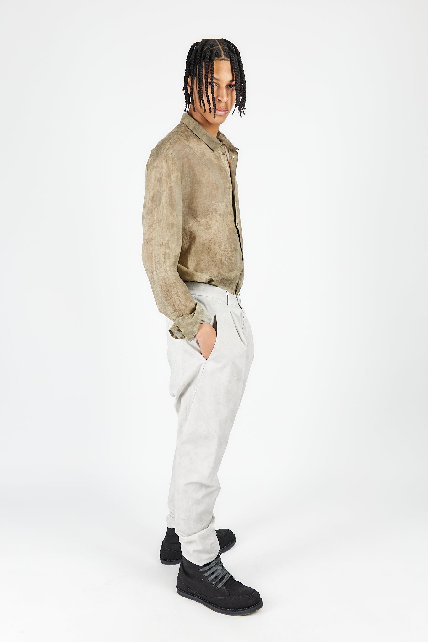 Relaxed Deep Pleat Pant