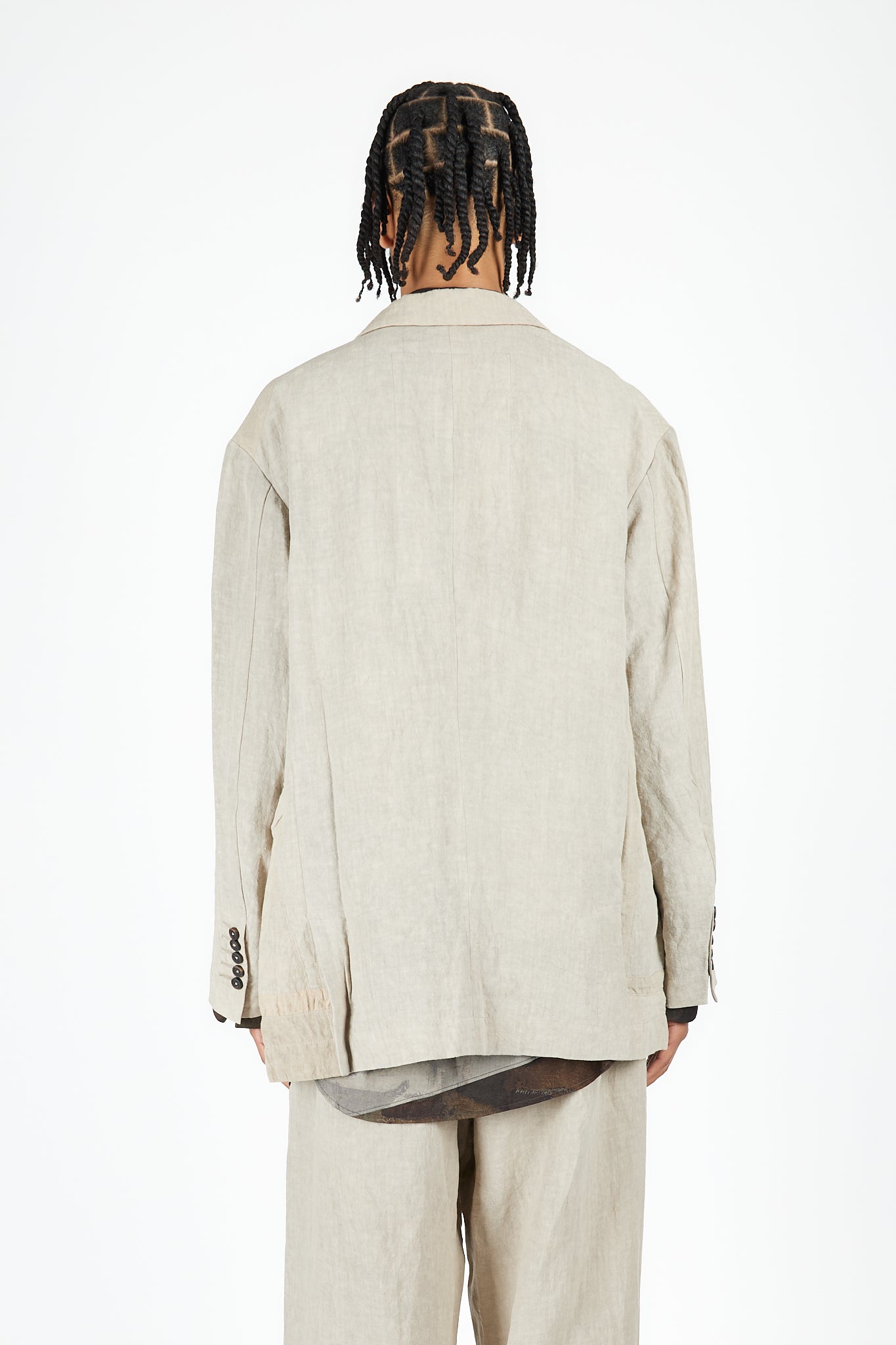 Hidden Patchwork 2 Button Jacket