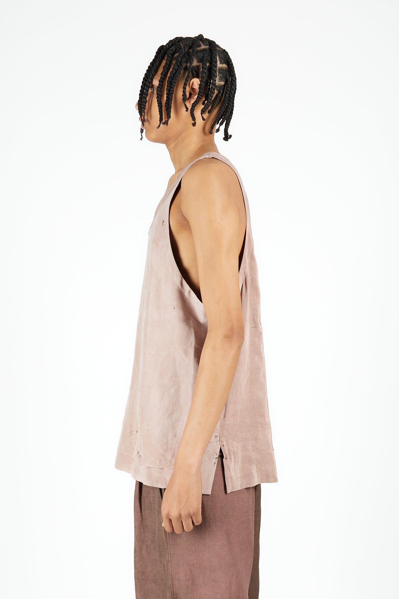 Layered Henley Neck Tank Top