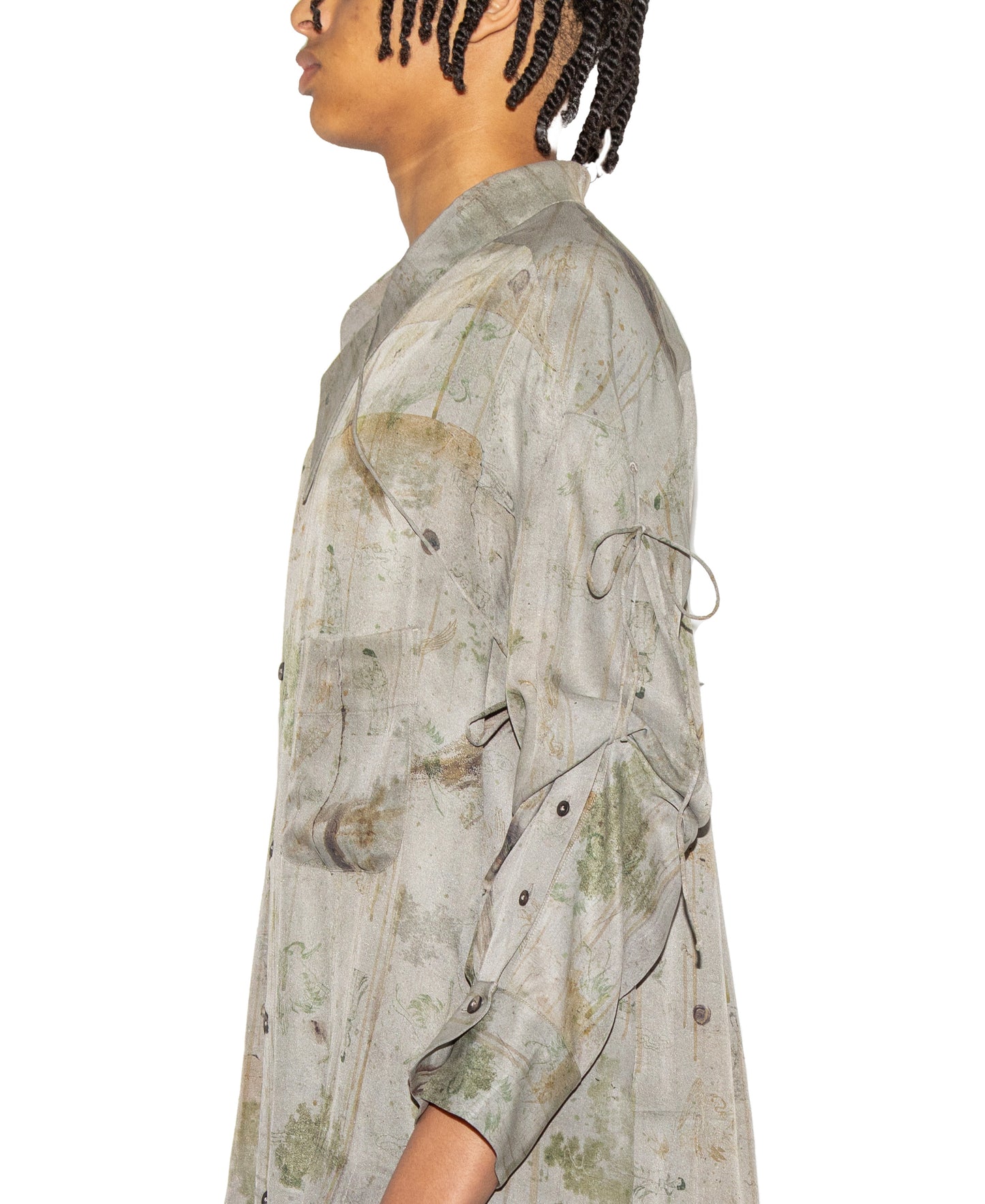 Digital Print Asymmetric Shirt