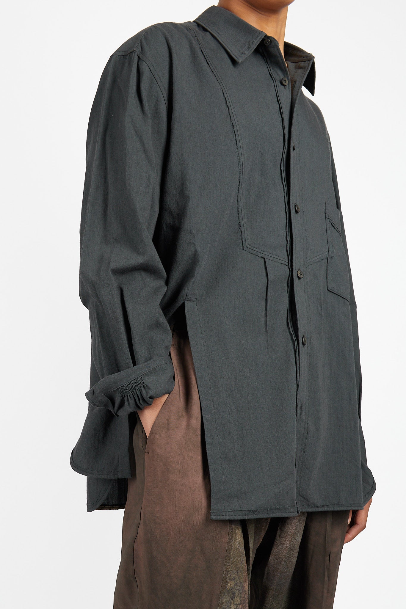 Asymmetrical Front Piece Shirt