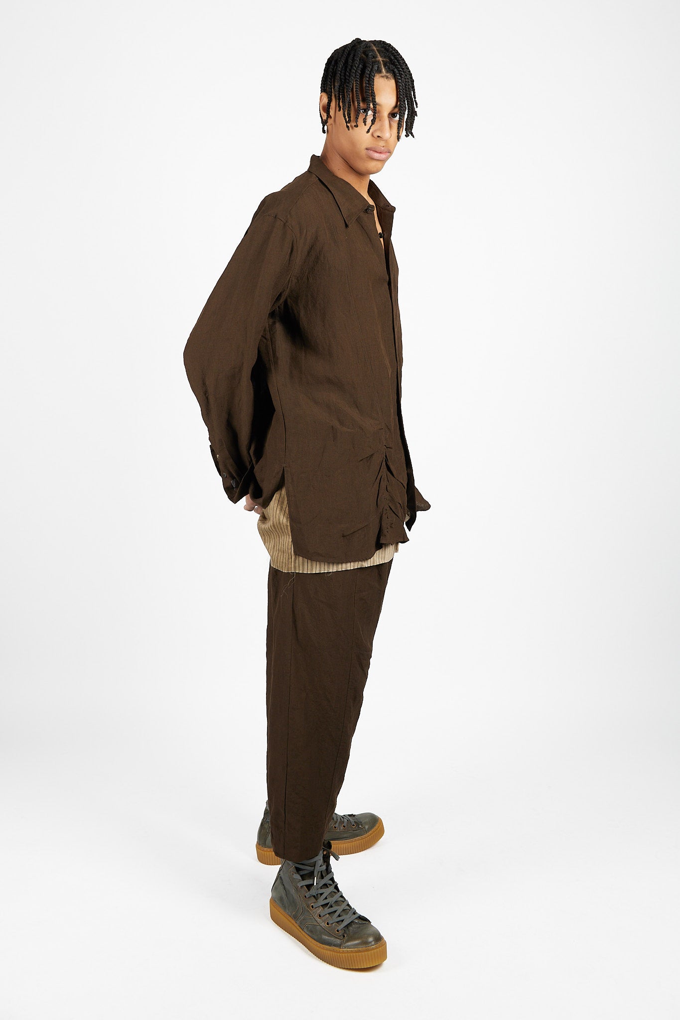 Layered Wrinkled Effect Shirt