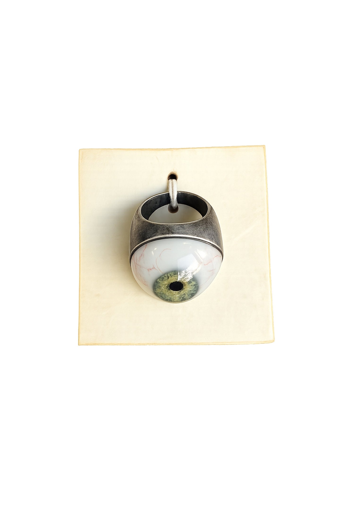Carol Christian Poell Silver Eye Ring - image 2