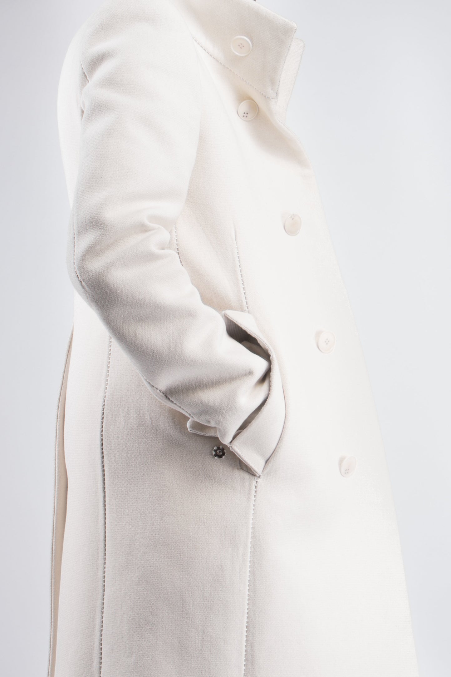 Overlock High Neck Dead End Coat