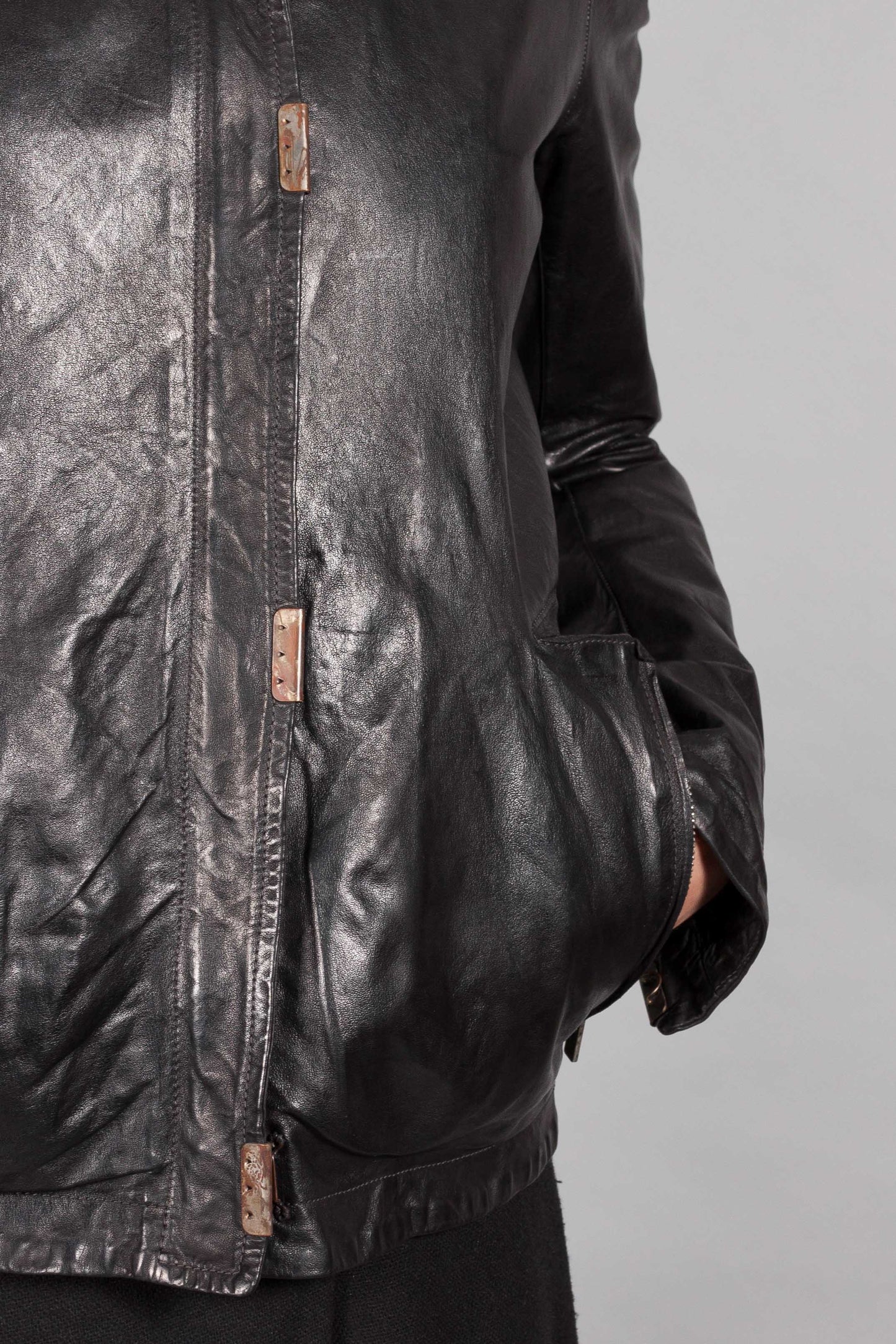 Object Dyed Lined Scarstitched Jacket