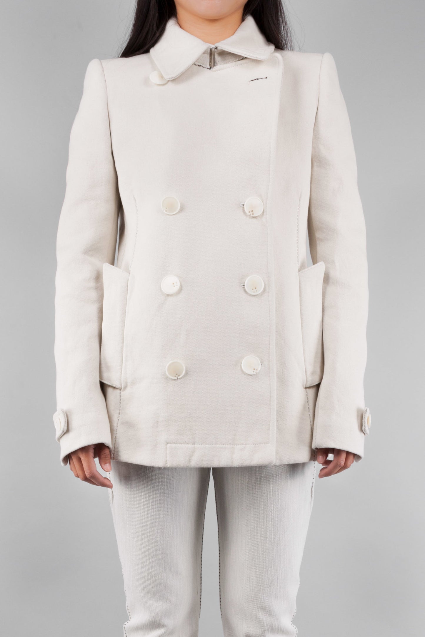 Unlined Visible Overlock One Piece Dead End Caban
