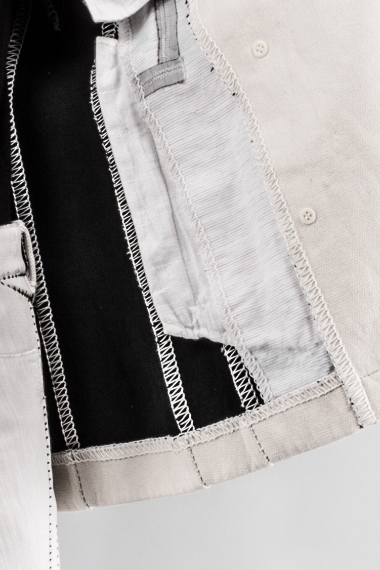 Unlined Visible Overlock One Piece Dead End Caban
