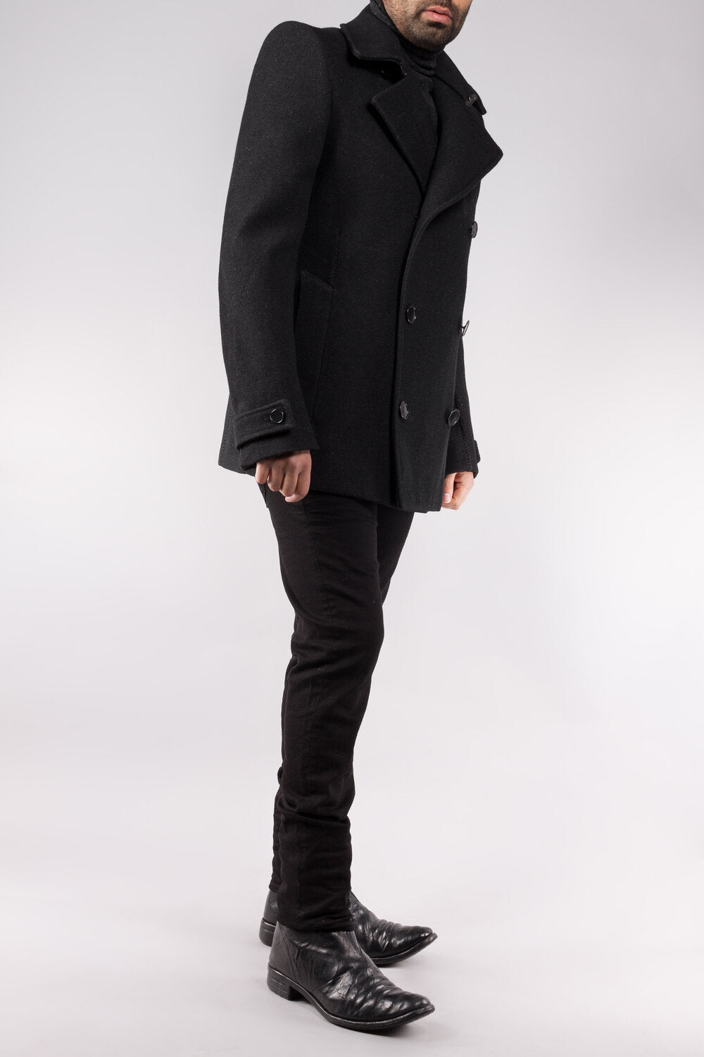 Unlined Visible Overlock One Piece Dead End Caban